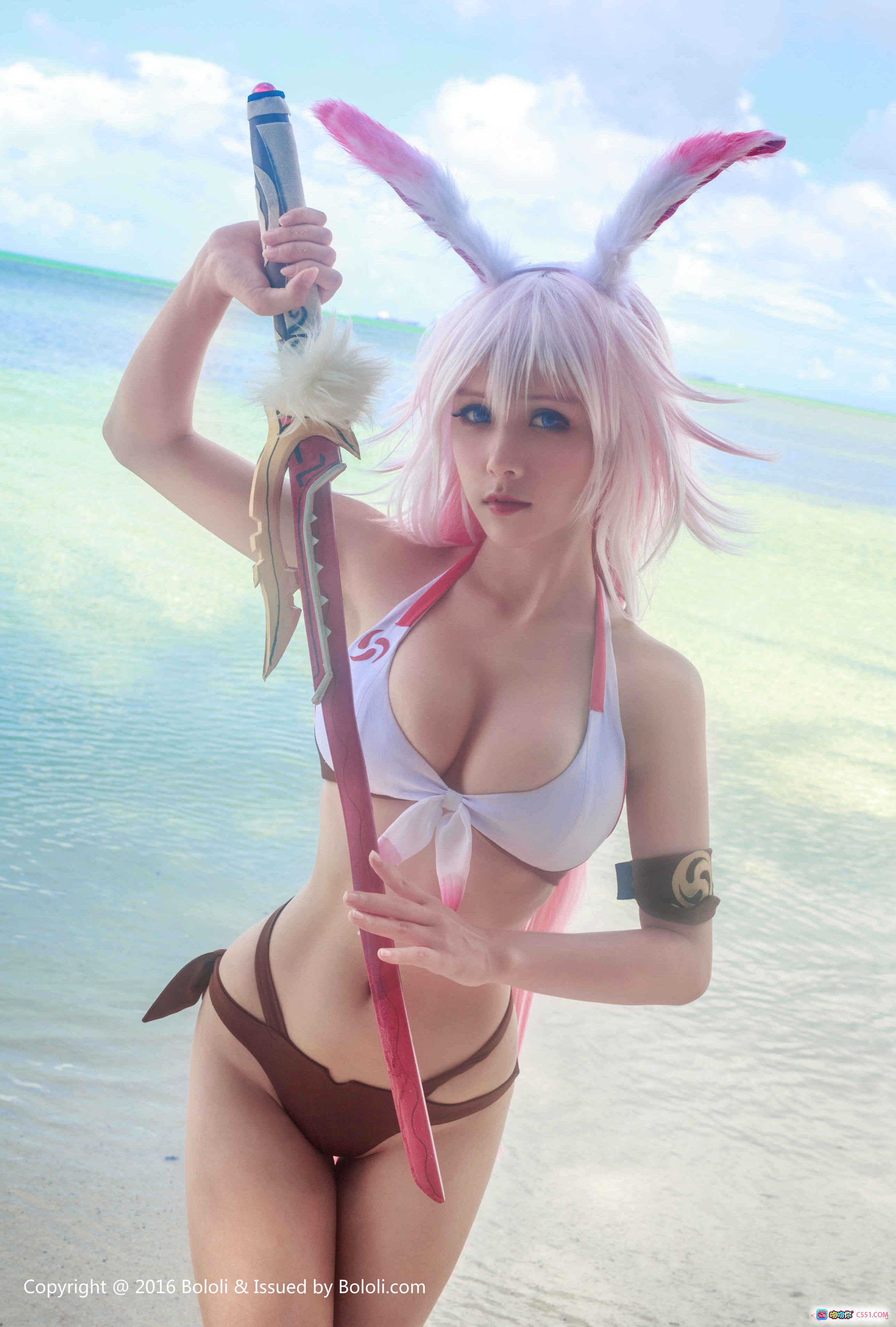 图片[9] - BoLoli波萝社八重樱夏美酱沙滩兔女郎写真 2018年2月13日VOL.134 25P高清美图 粉发兔耳比基尼热带海滩风情 - 就要吻