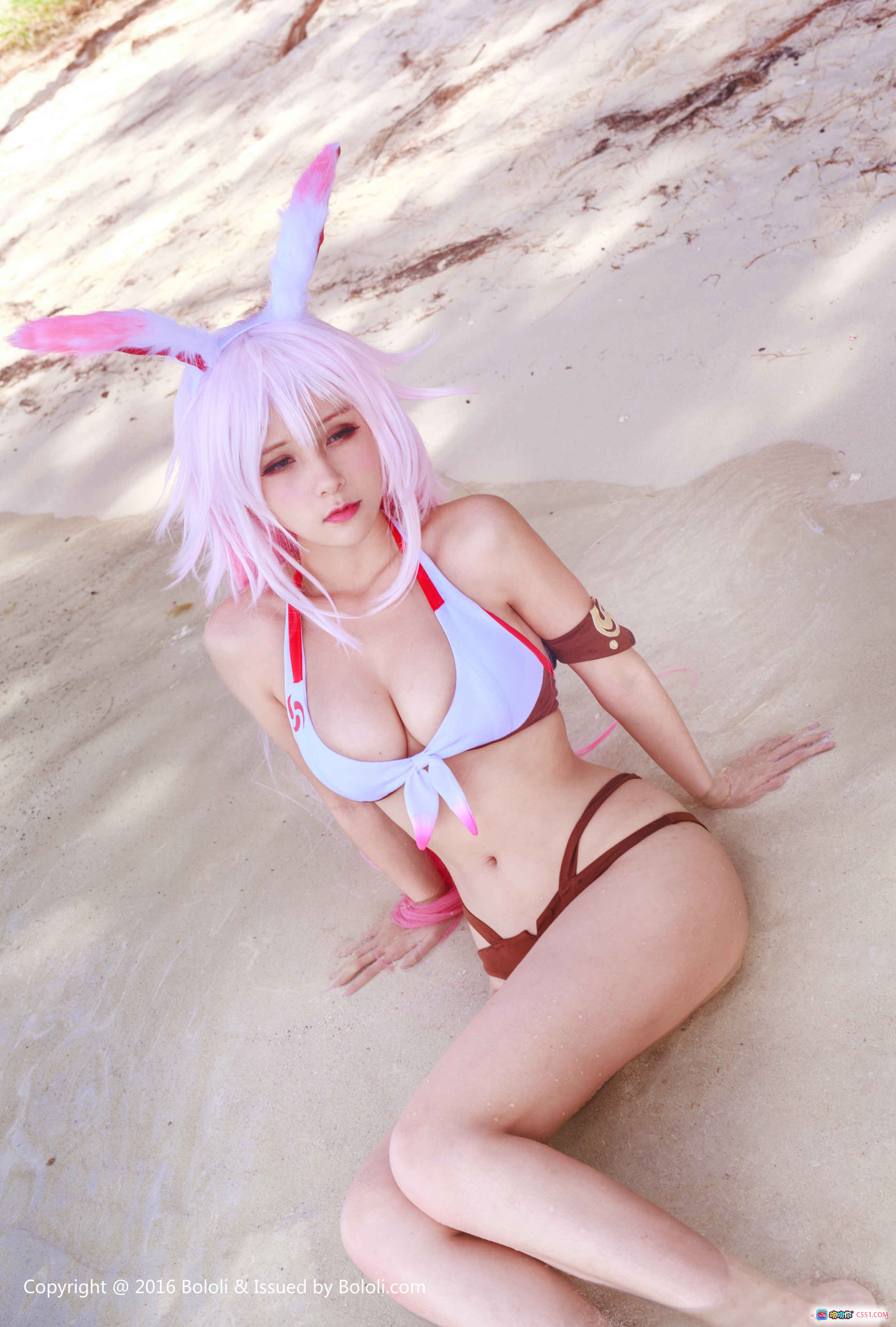 图片[8] - BoLoli波萝社八重樱夏美酱沙滩兔女郎写真 2018年2月13日VOL.134 25P高清美图 粉发兔耳比基尼热带海滩风情 - 就要吻