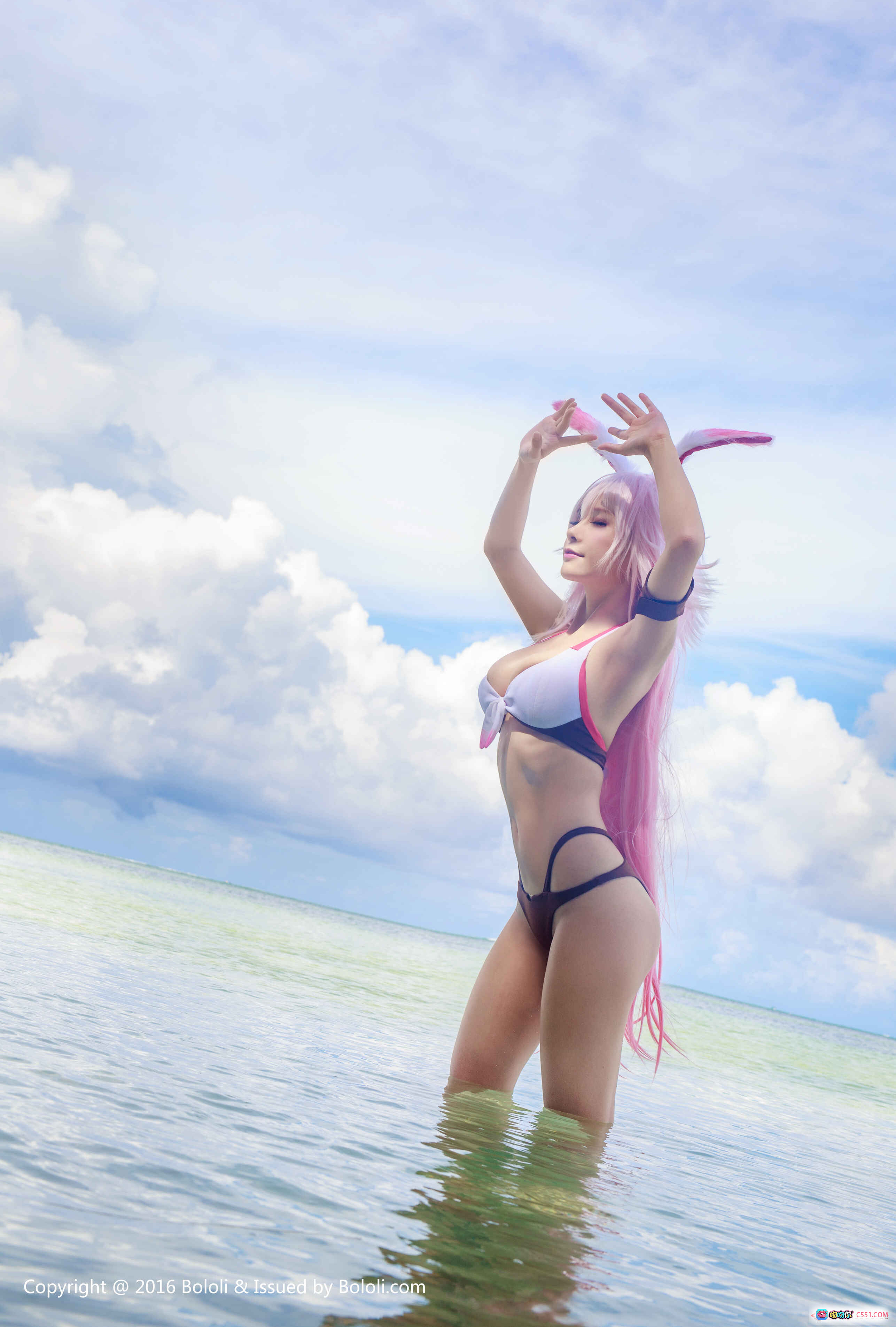 图片[6] - BoLoli波萝社八重樱夏美酱沙滩兔女郎写真 2018年2月13日VOL.134 25P高清美图 粉发兔耳比基尼热带海滩风情 - 就要吻
