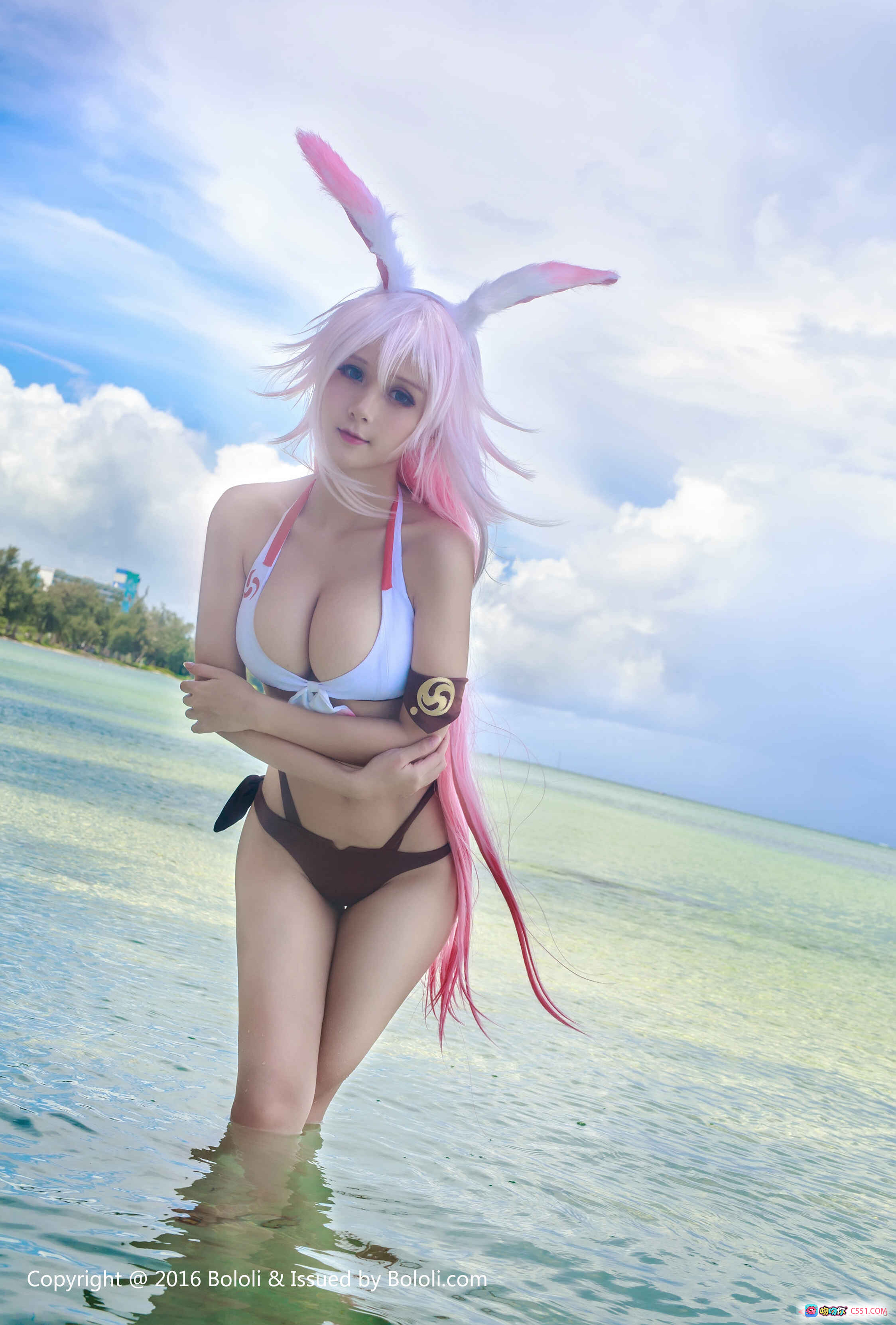 图片[5] - BoLoli波萝社八重樱夏美酱沙滩兔女郎写真 2018年2月13日VOL.134 25P高清美图 粉发兔耳比基尼热带海滩风情 - 就要吻
