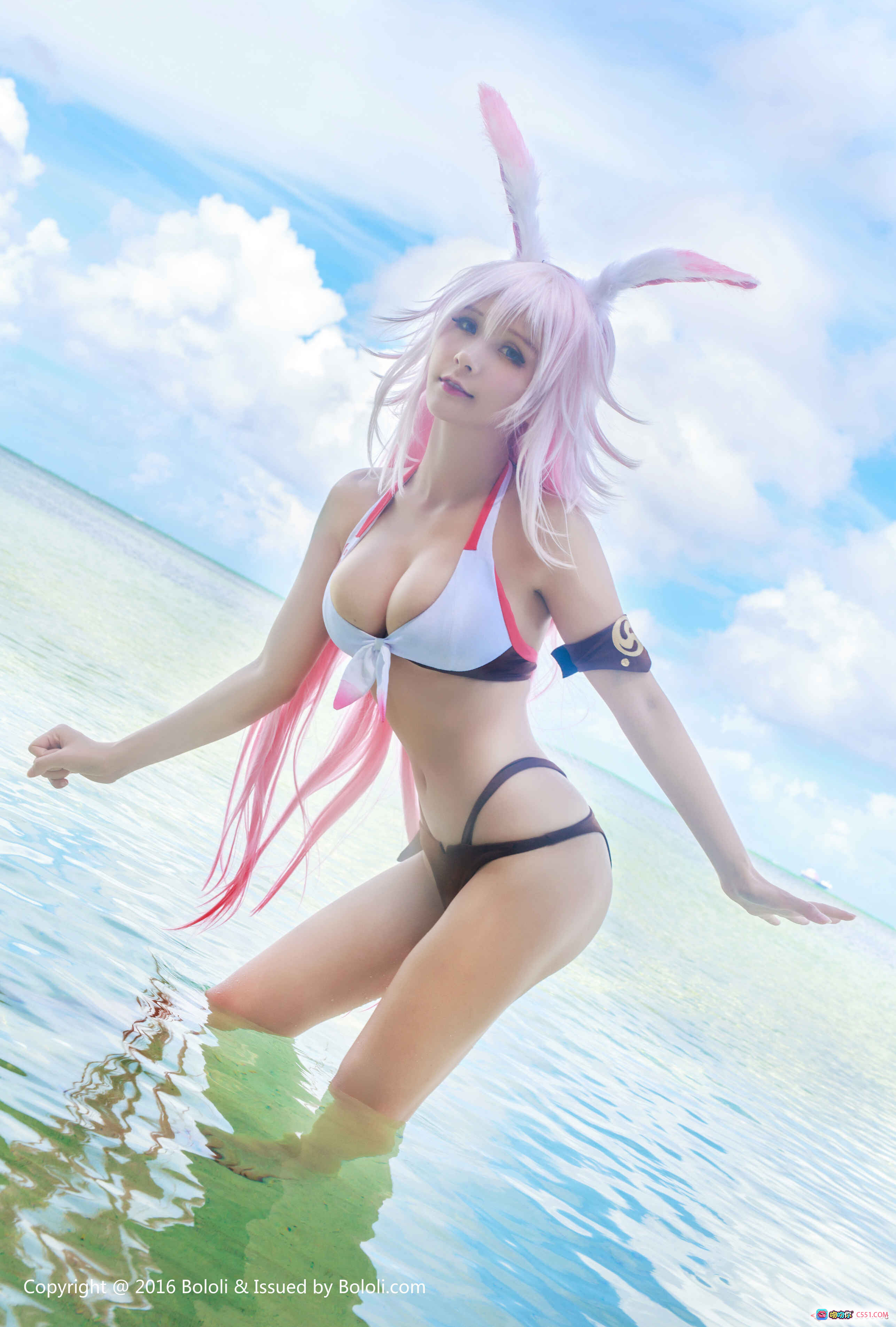 图片[4] - BoLoli波萝社八重樱夏美酱沙滩兔女郎写真 2018年2月13日VOL.134 25P高清美图 粉发兔耳比基尼热带海滩风情 - 就要吻