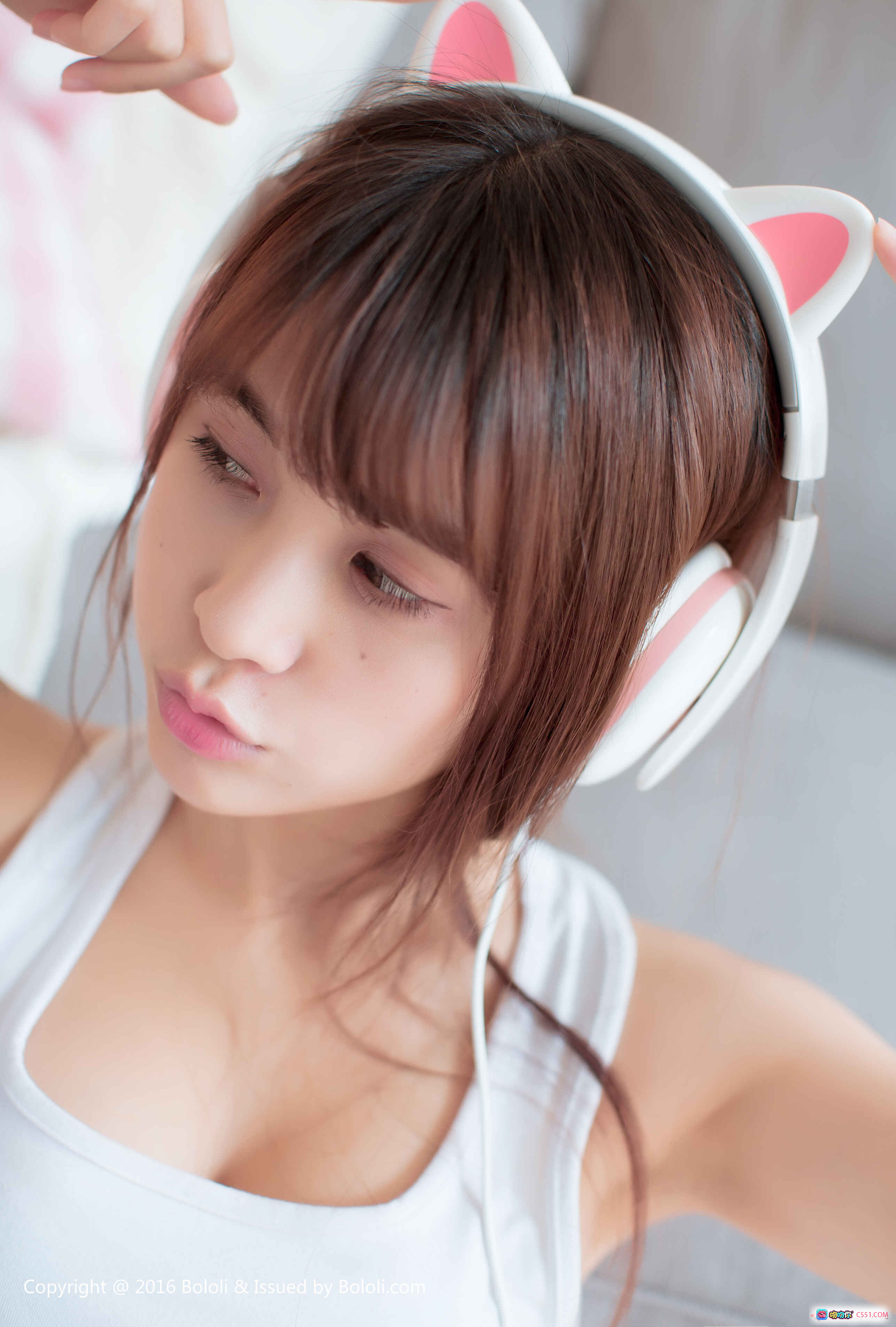 图片[10] - 夏美酱可爱猫耳耳机写真 | BoLoli波萝社2018年2月13日VOL.136高清美图 - 就要吻