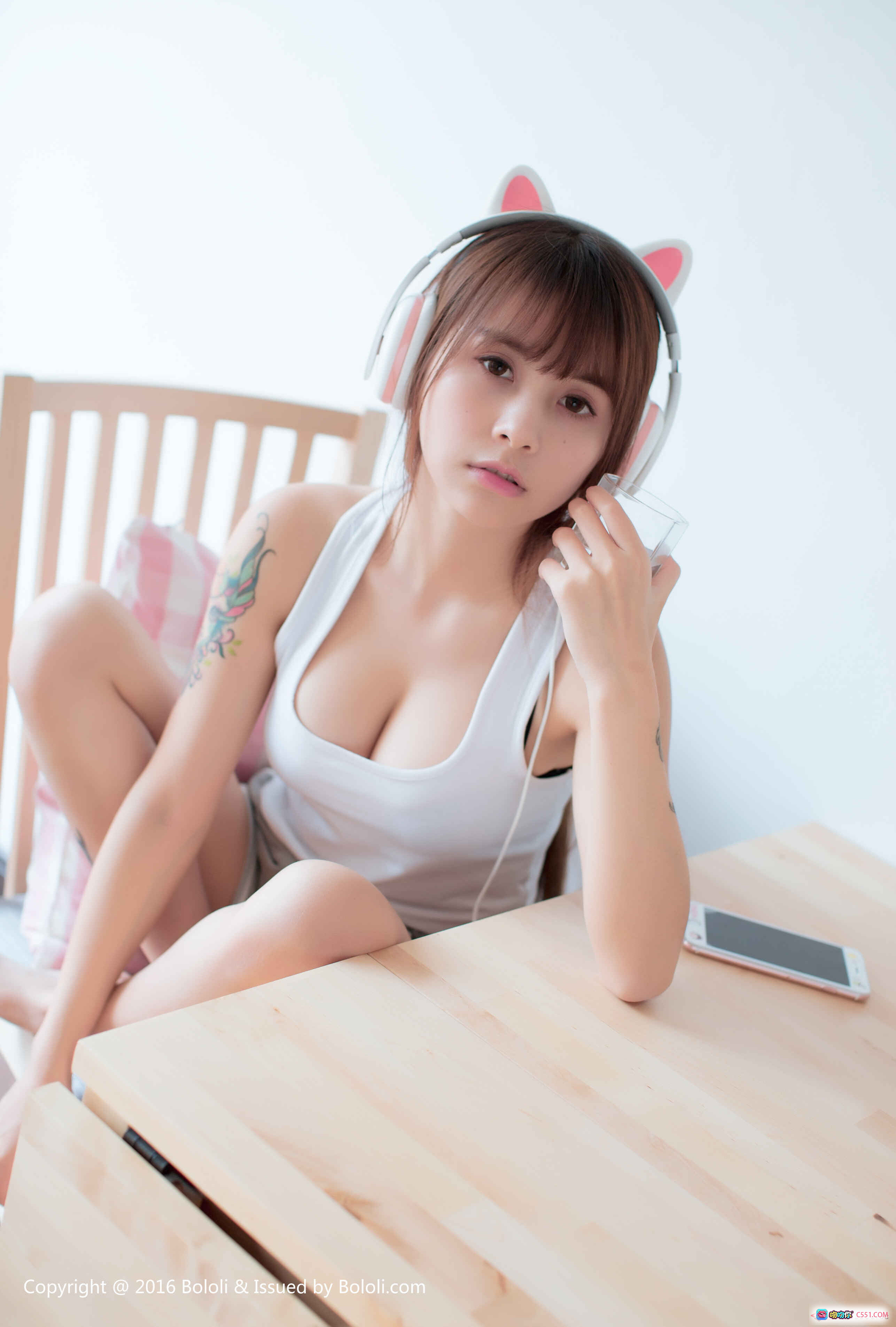 图片[4] - 夏美酱可爱猫耳耳机写真 | BoLoli波萝社2018年2月13日VOL.136高清美图 - 就要吻