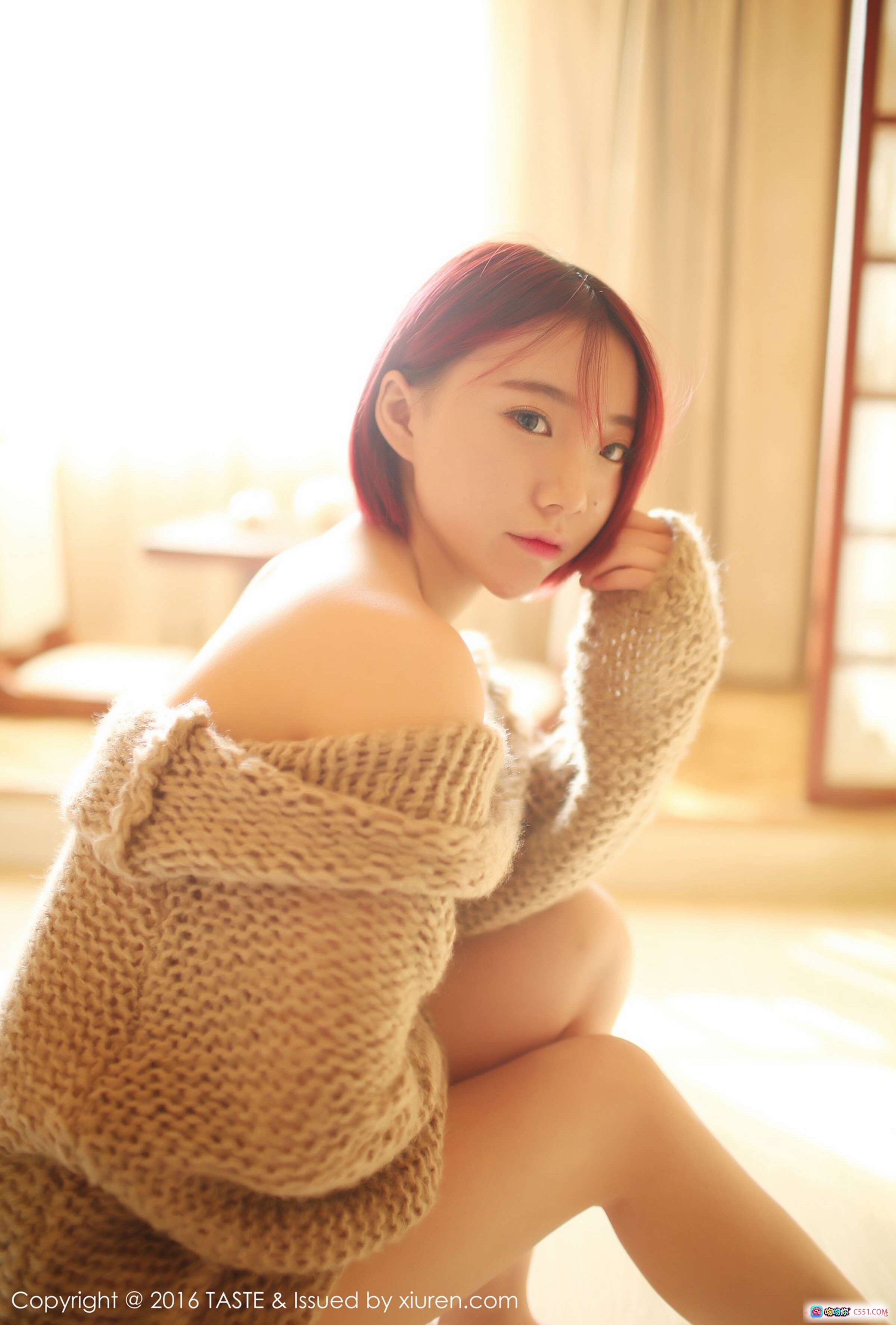 图片[5] - 小泽空私房写真 | 红发少女床上抱毛毯 | 温柔眼神锁骨纹身 | TASTE 2016 VOL.001 精美艺术摄影 - 就要吻