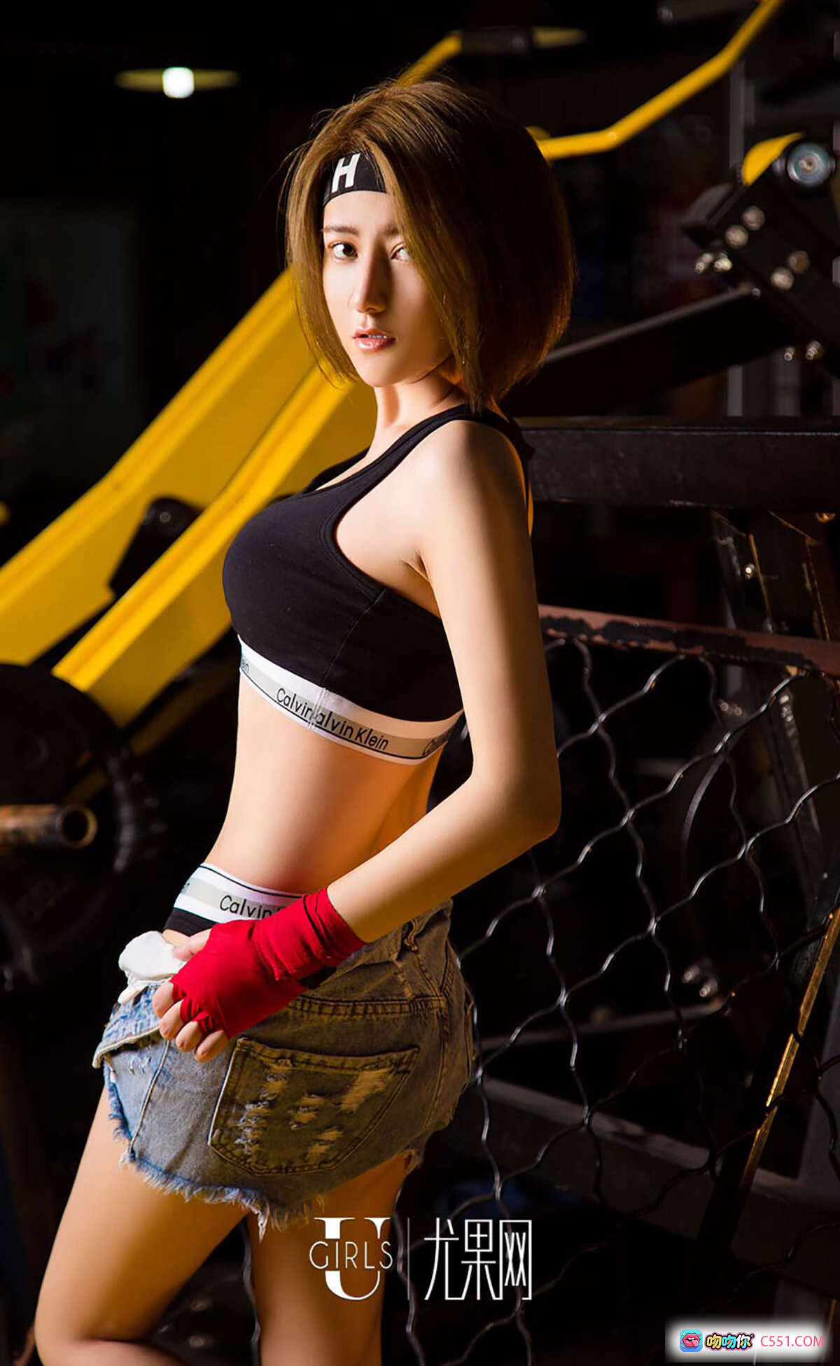 图片[3] - 赵小白拳击馆写真 | Ugirls尤果网爱尤物No.472 | 黑色T恤露肩造型 | Calvin内裤性感搭配 | 2016.09.02高清图集 - 就要吻