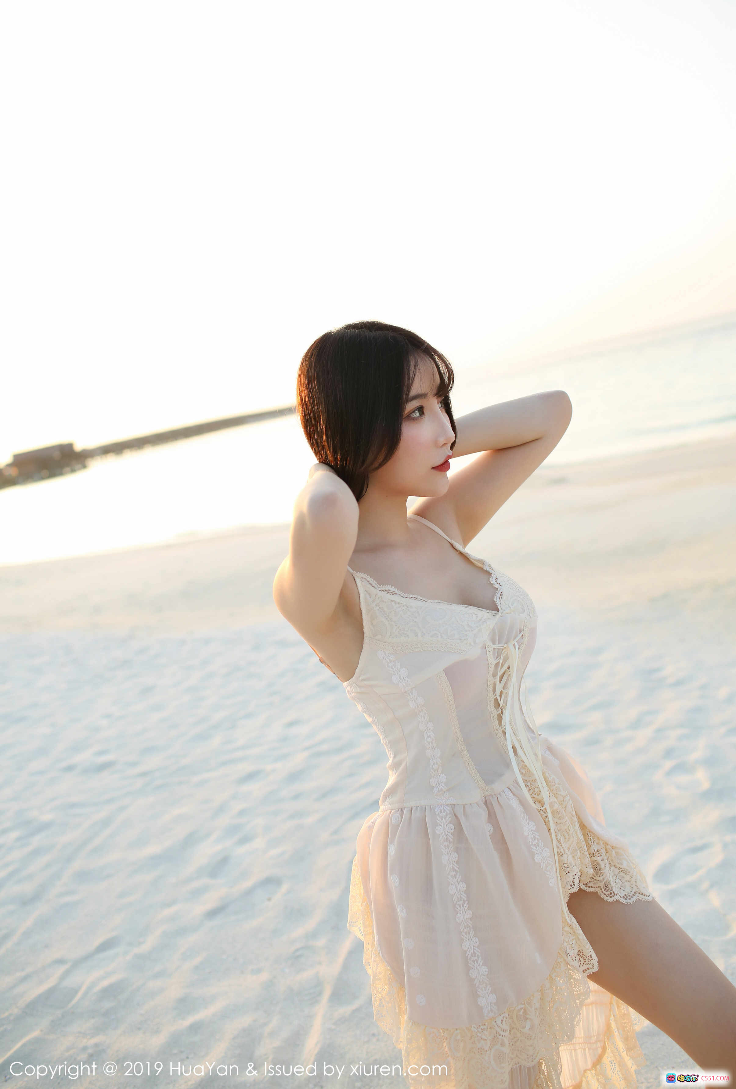 图片[2] - 童颜巨乳少女绯月樱穿超短裙套装性感写真-HuaYan花の颜VOL.068 - 就要吻