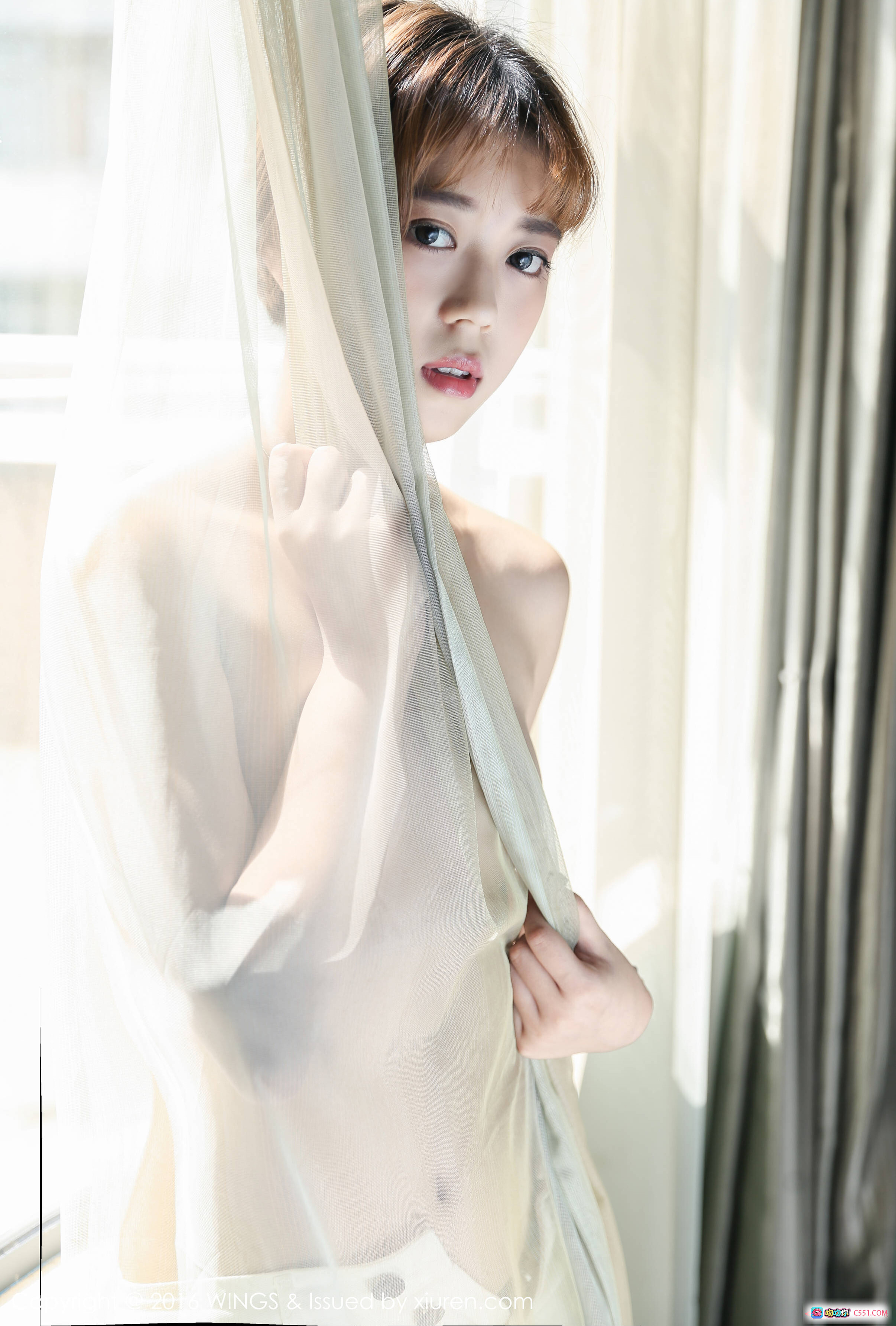 图片[7] - 柠檬vivi窗边柔光写真 | 透明薄纱少女风 | 向日葵发饰清新造型 | WingS VOL.019 2016.10.10 80+张高清图集 - 就要吻