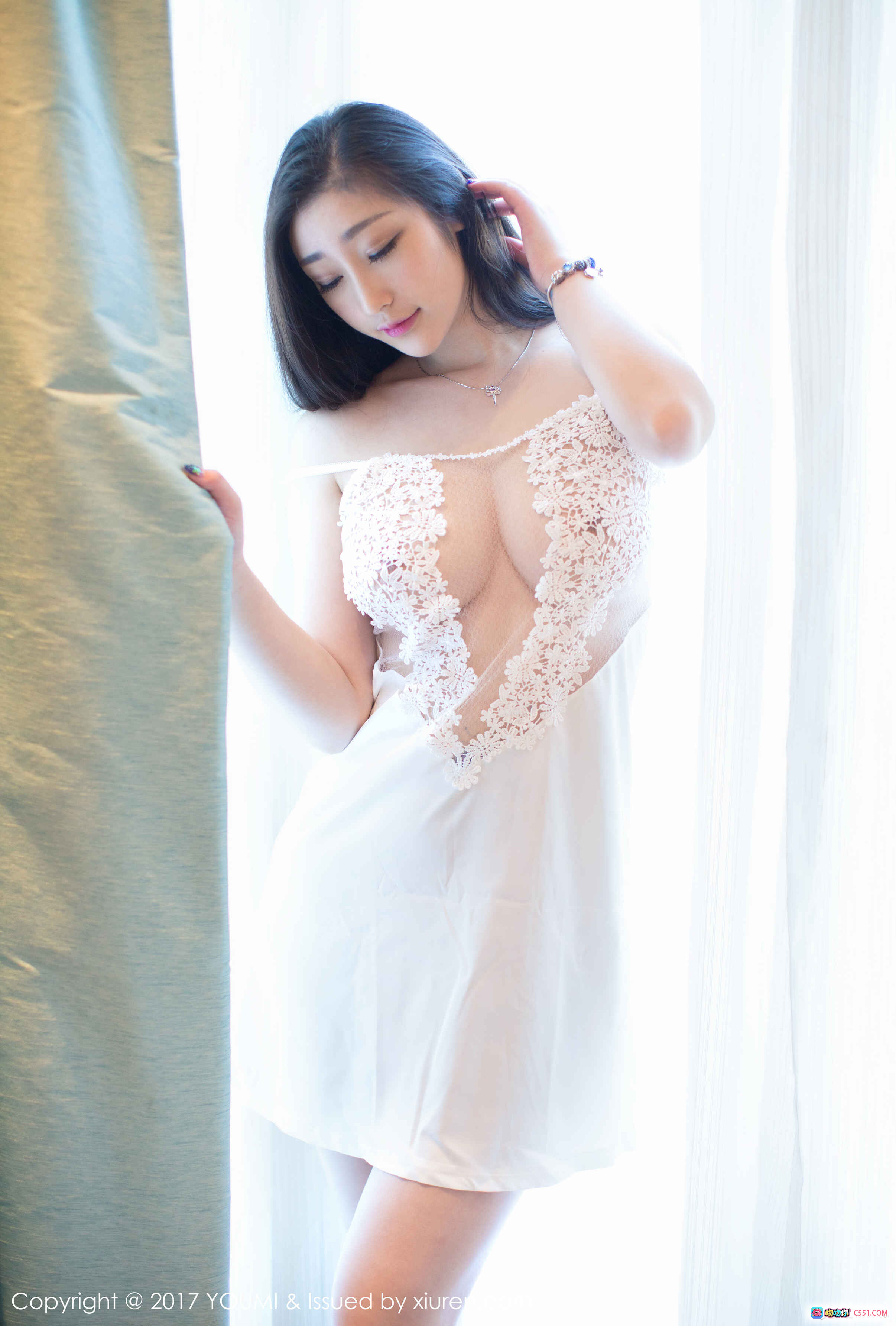图片[2] - YouMi尤蜜荟2017.11.02 Vol.077 美女性感内衣写真 窗边柔光私房诱惑 时尚吊带设计 精致身材展现 - 就要吻