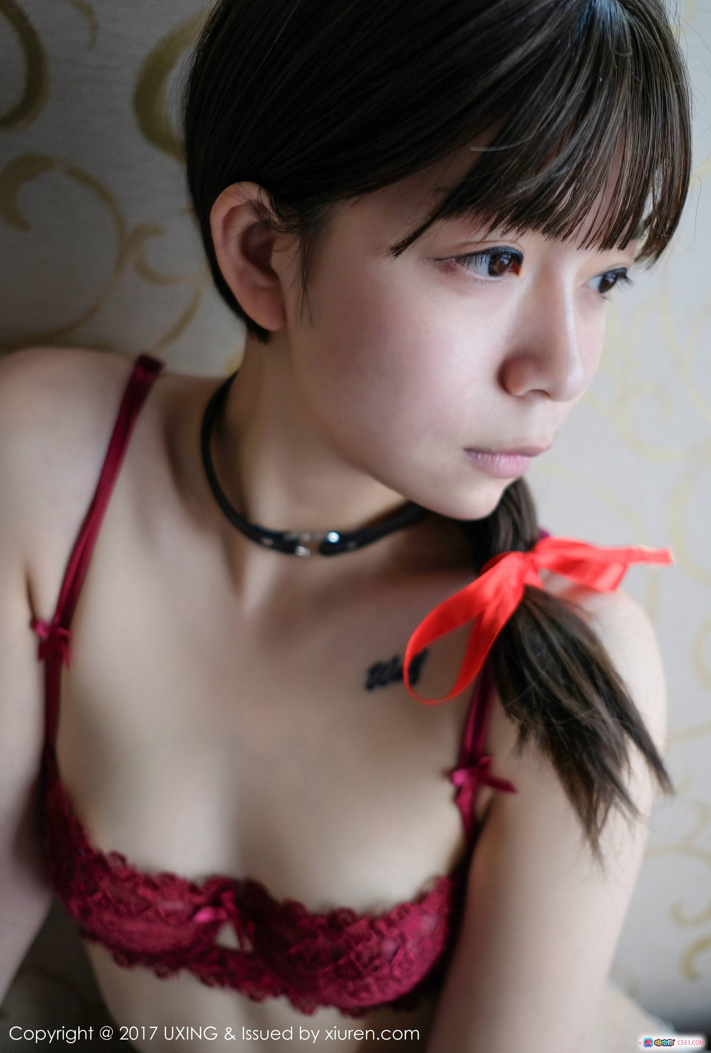 图片[4] - 猫性少女AIO白色蕾丝内衣写真 | UXING2017 Vol.051 甜美性感私房照 - 就要吻