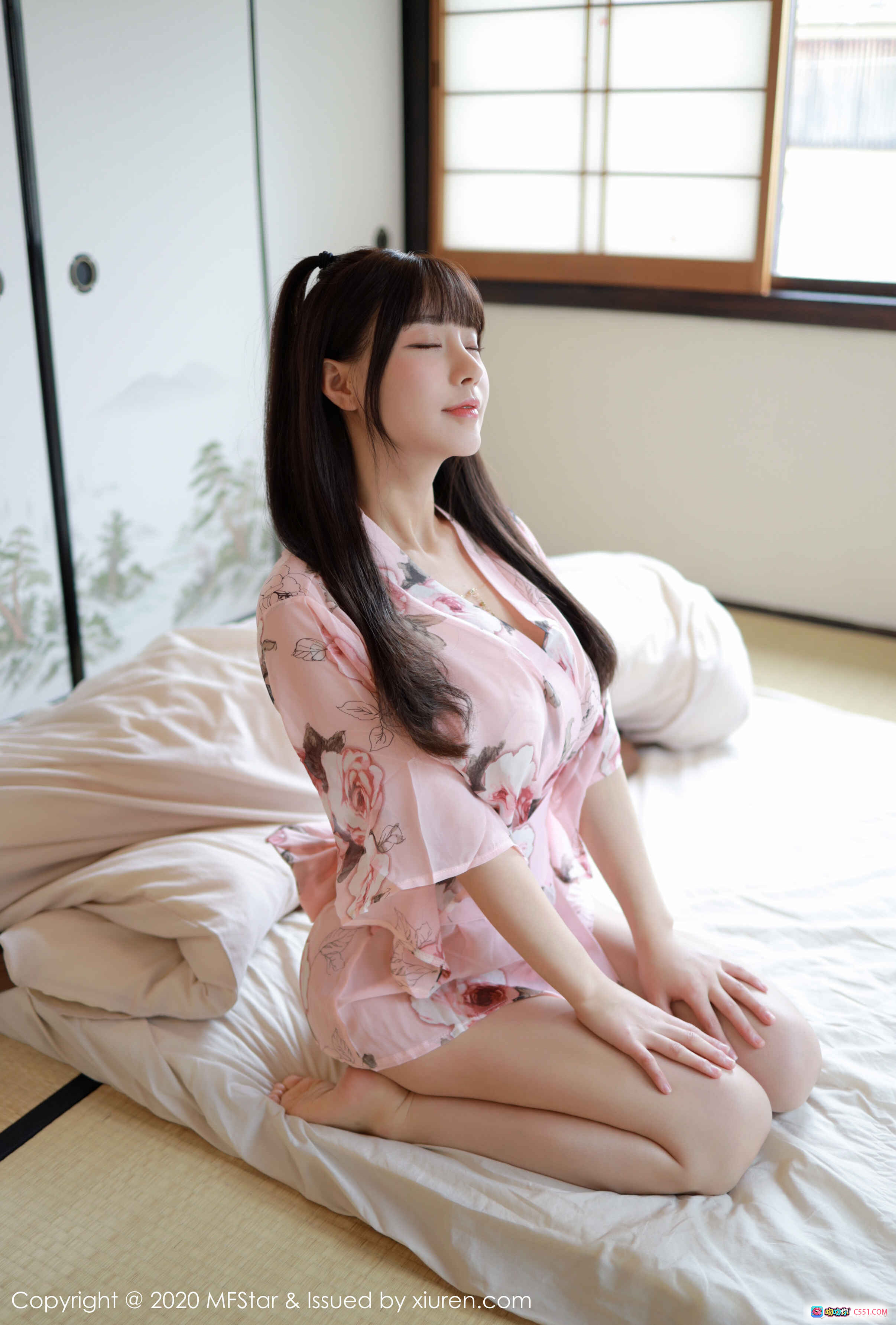 图片[7] - 朱可儿Flower身穿粉色花卉和服优雅写真 | MFStar模范学院Vol.254 | 日式传统服饰美拍 | 2020年1月精选图集 - 就要吻