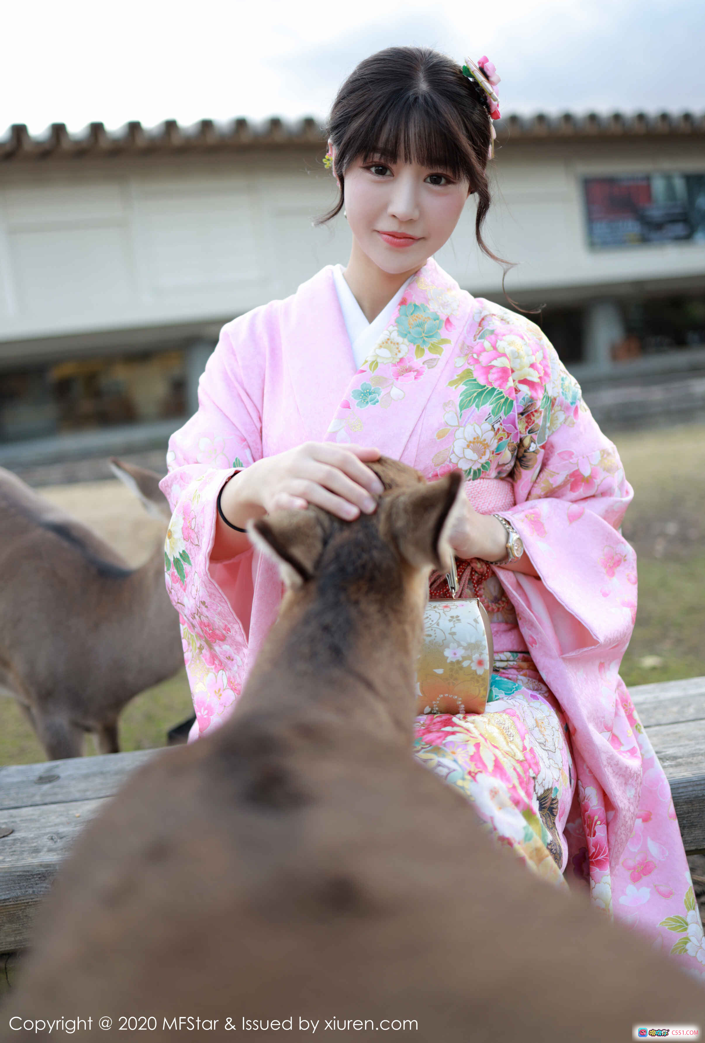 图片[8] - 朱可儿Flower身穿粉色花卉和服优雅写真 | MFStar模范学院Vol.254 | 日式传统服饰美拍 | 2020年1月精选图集 - 就要吻