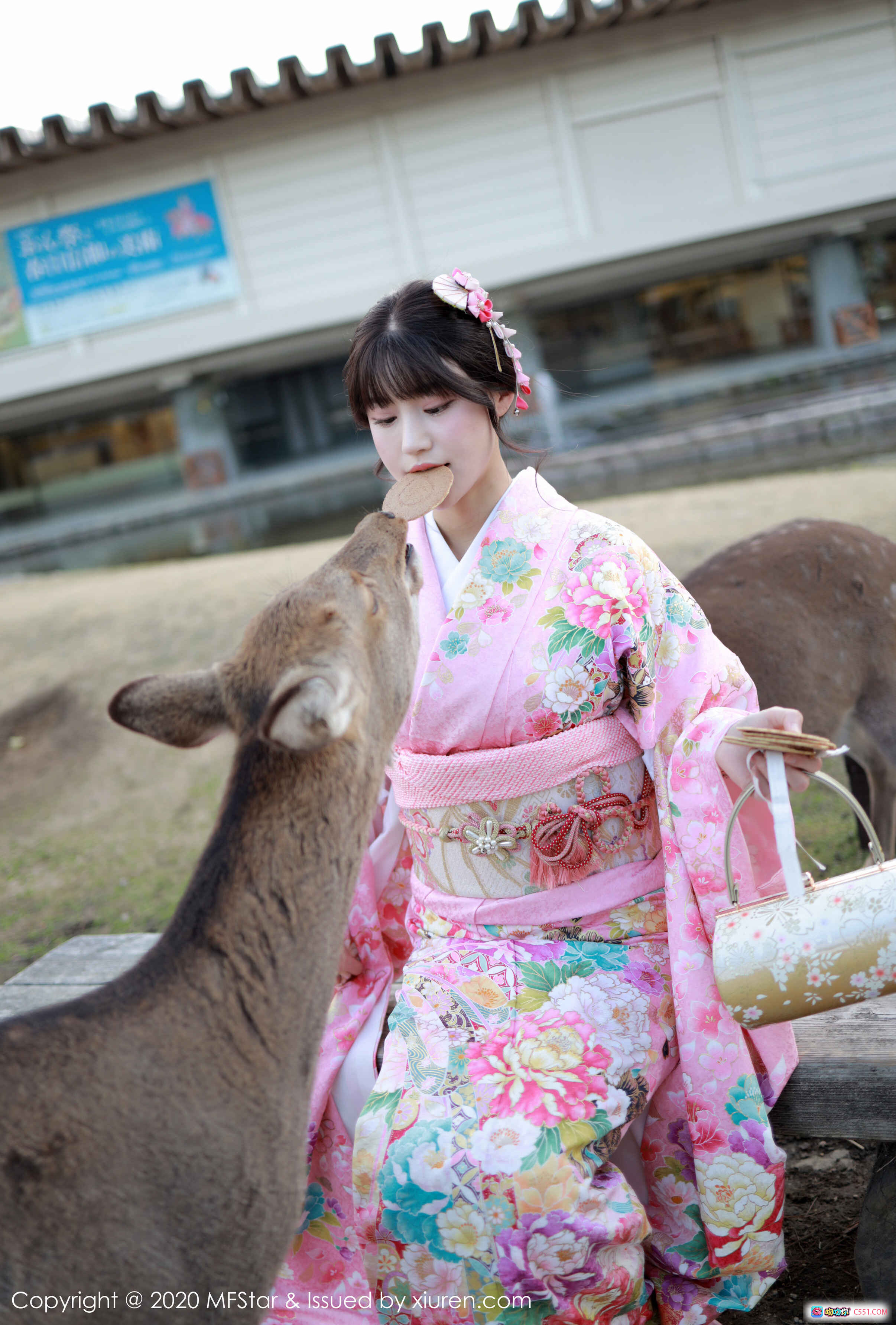 图片[9] - 朱可儿Flower身穿粉色花卉和服优雅写真 | MFStar模范学院Vol.254 | 日式传统服饰美拍 | 2020年1月精选图集 - 就要吻
