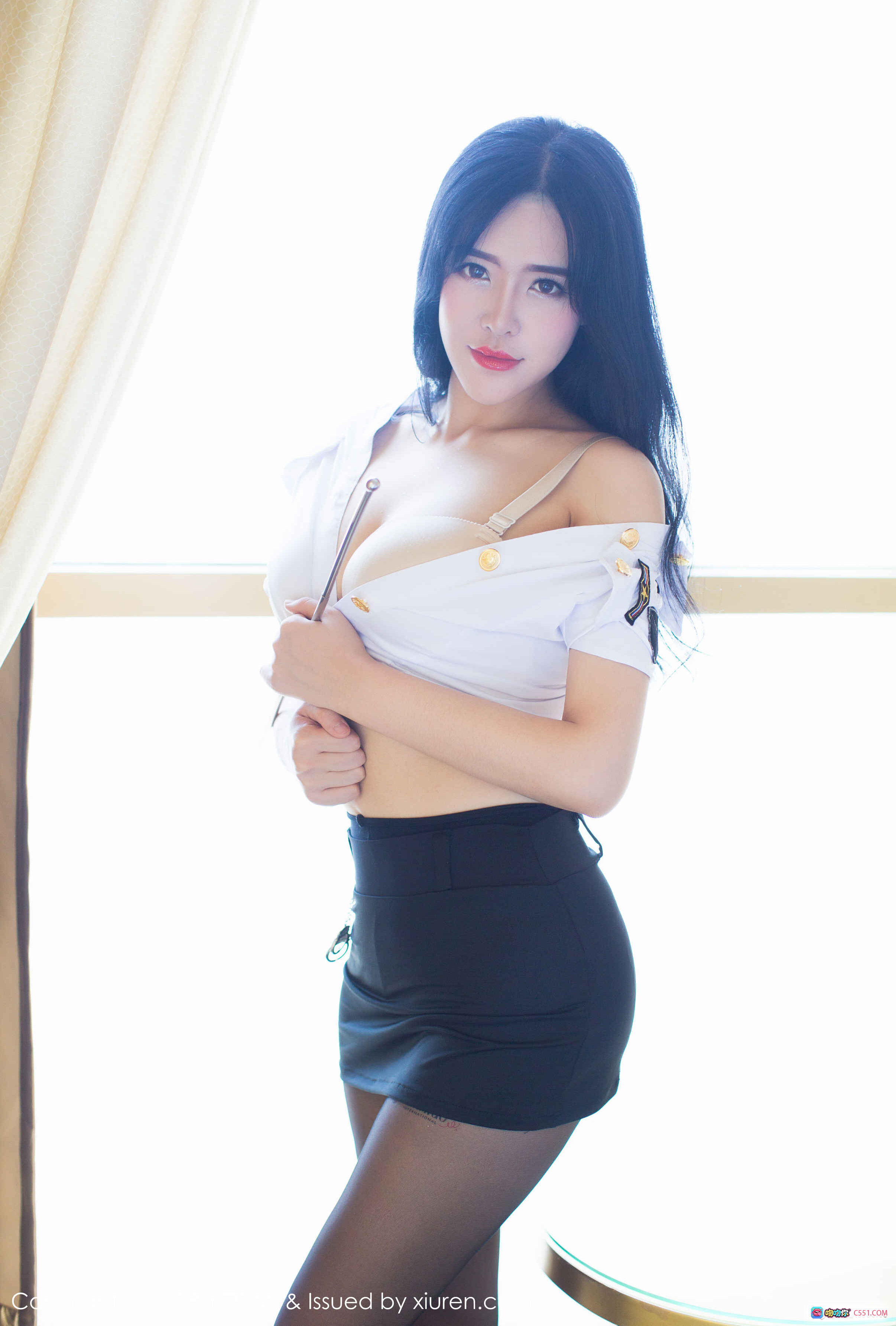 图片[6] - 刘钰儿尤蜜荟2018.07.11 Vol.185 白衬衫黑短裙性感写真 丝袜美腿诱惑私房照 - 就要吻