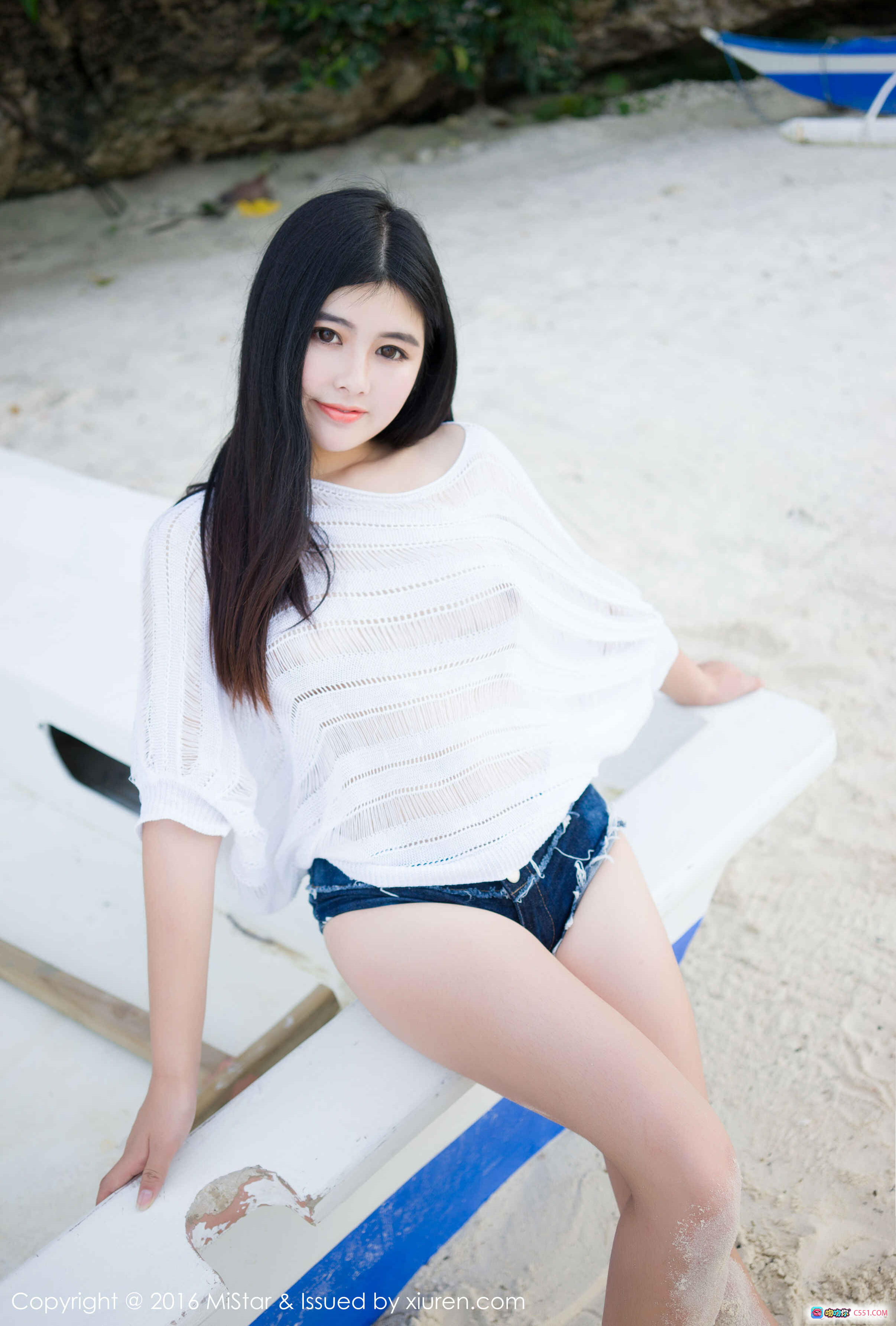 图片[6] - 娜露Selena绿色卡车写真 | MiStar VOL.073 篮球服牛仔短裤性感美腿 2016年4月13日发布 - 就要吻