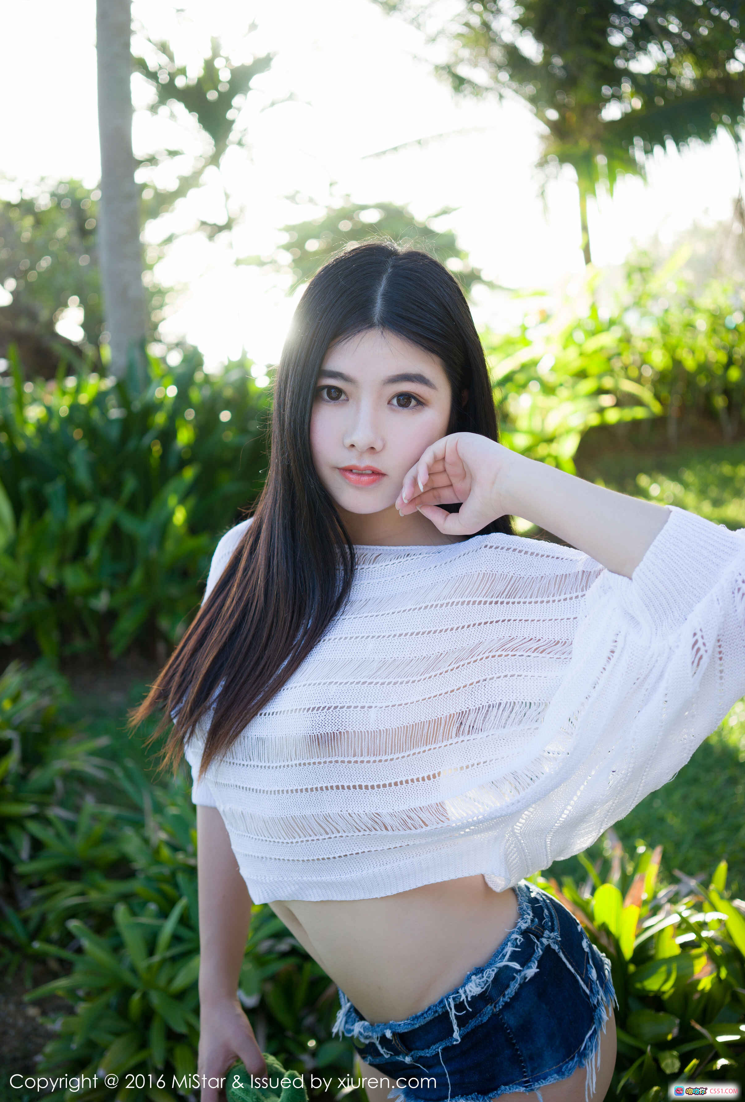 图片[8] - 娜露Selena绿色卡车写真 | MiStar VOL.073 篮球服牛仔短裤性感美腿 2016年4月13日发布 - 就要吻