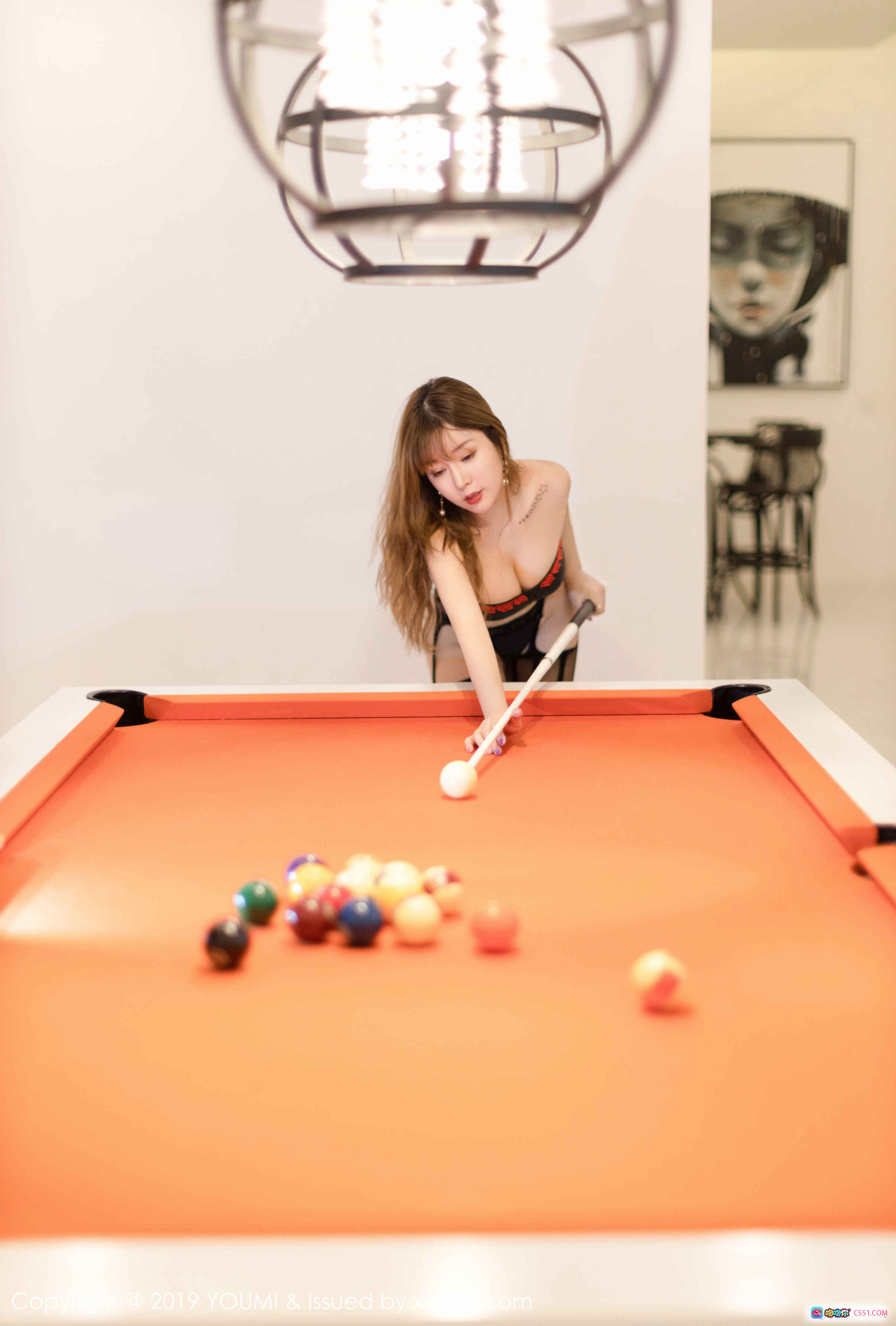 王雨纯橙色台球桌性感写真 | YouMi尤蜜荟2019.12.27 VOL.394 | 比基尼台球美女高清图集 - 就要吻