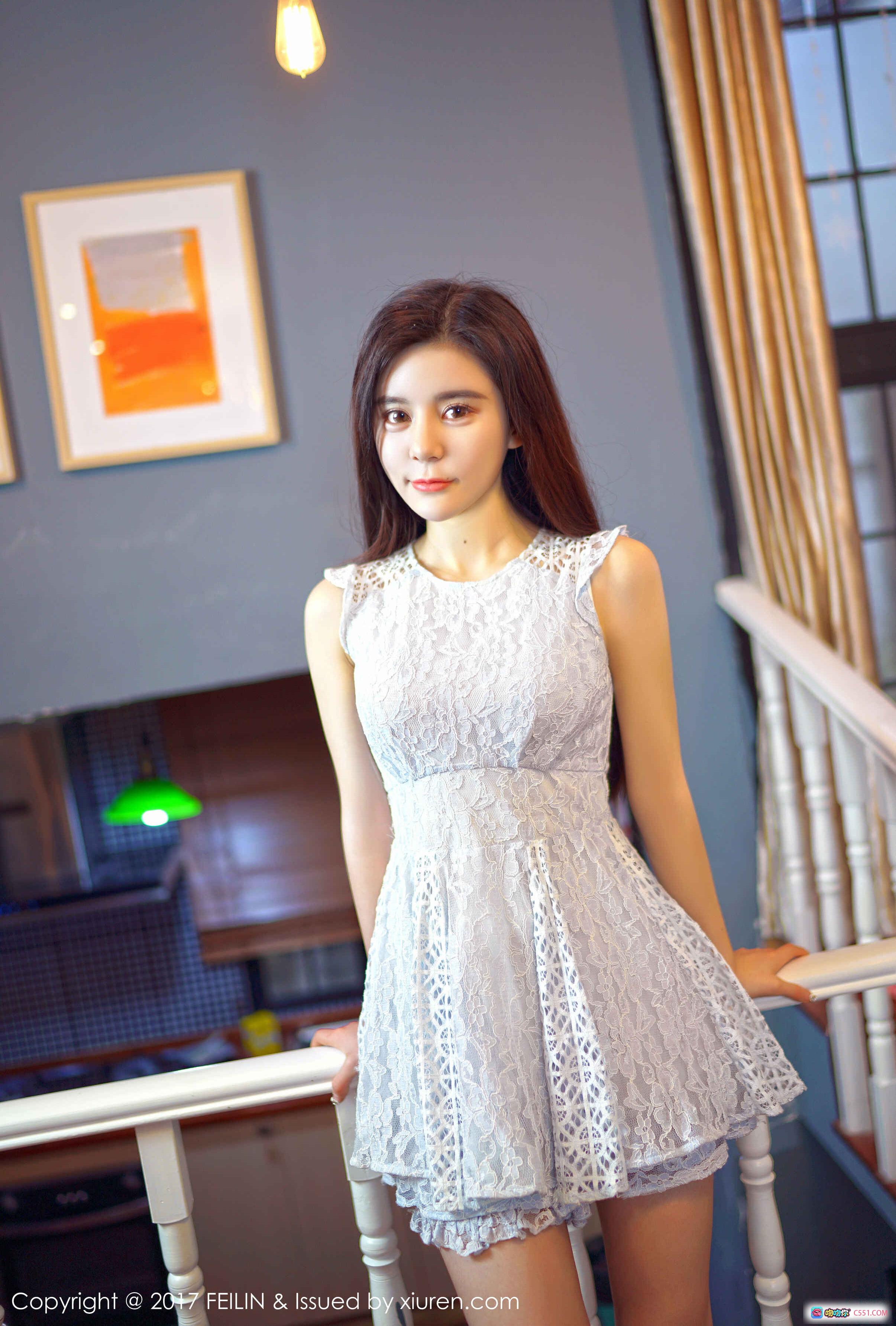 图片[10] - FEILIN嗲囡囡2017.02.05 VOL.072 白色吊带短裙美女沙发写真 45图高清私房美拍 - 就要吻