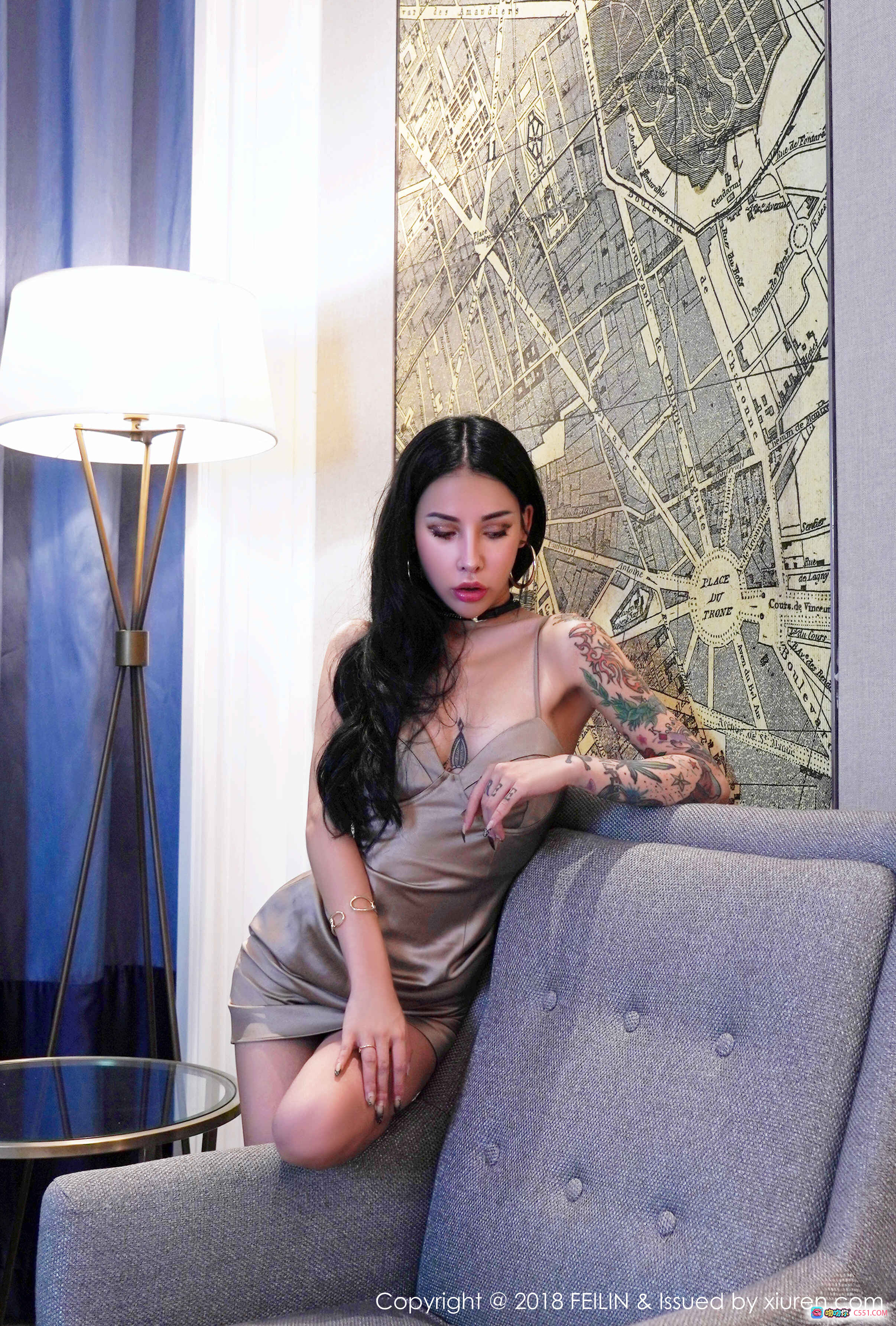 图片[10] - 万嘉凝黑蕾丝内衣写真 | 纹身美女浴室镜前性感姿态 | FEILIN 2018 Vol.162 高清私房图集 - 就要吻