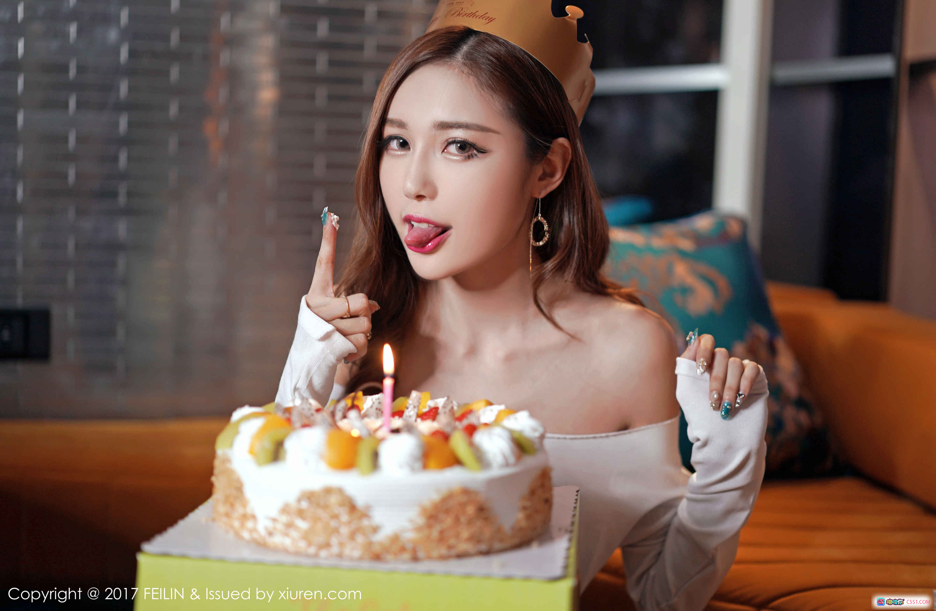 图片[8] - 梦小楠小夜猫性感渔网装写真 – FEILIN 2017.11.08 VOL.116 美女私房照 魅惑姿态 室内光影大片 - 就要吻