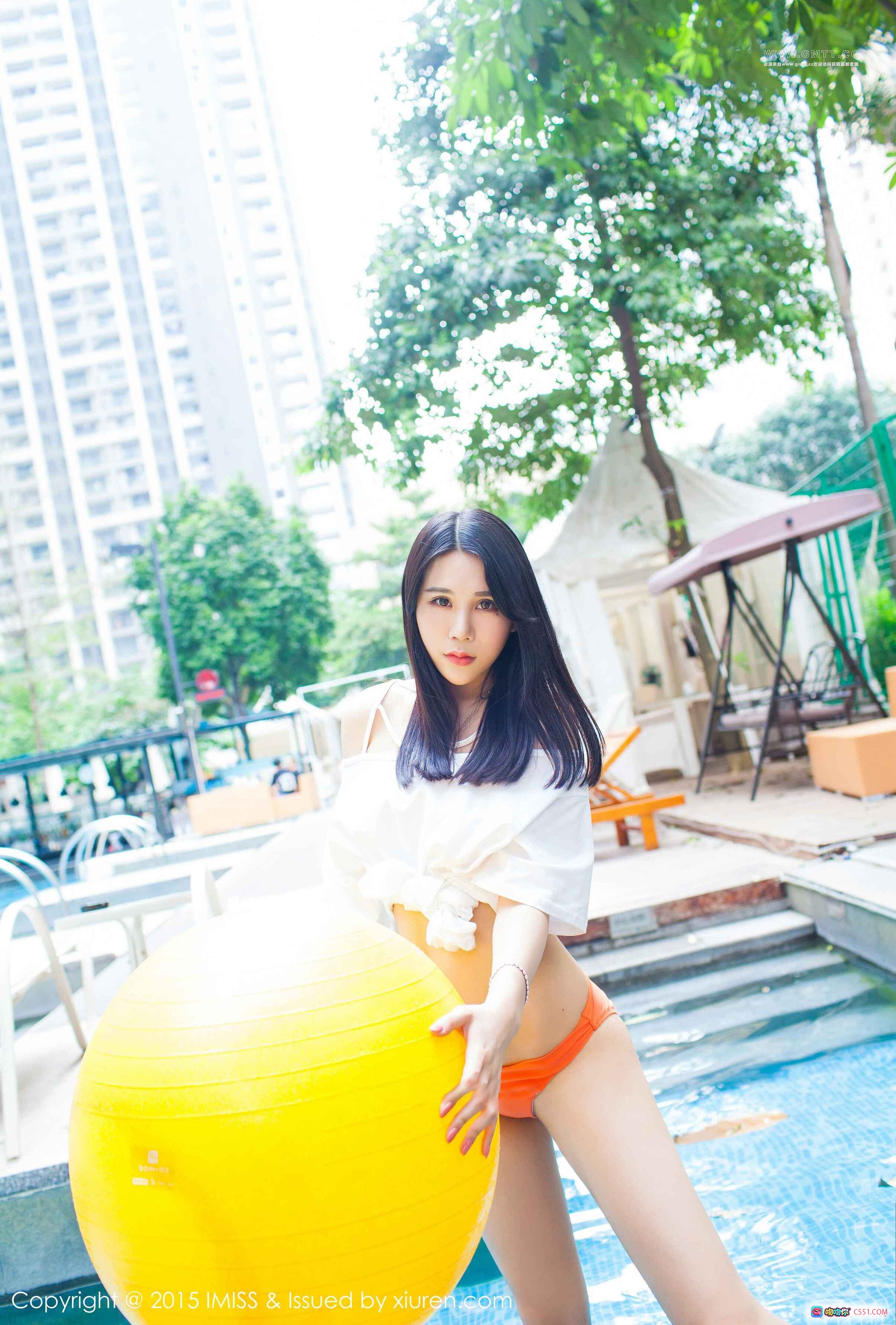 图片[3] - 林恩芝ALU白色系带内衣橙色内裤写真 | IMISS爱蜜社2015.11.26 VOL.048 美女私房摄影 - 就要吻