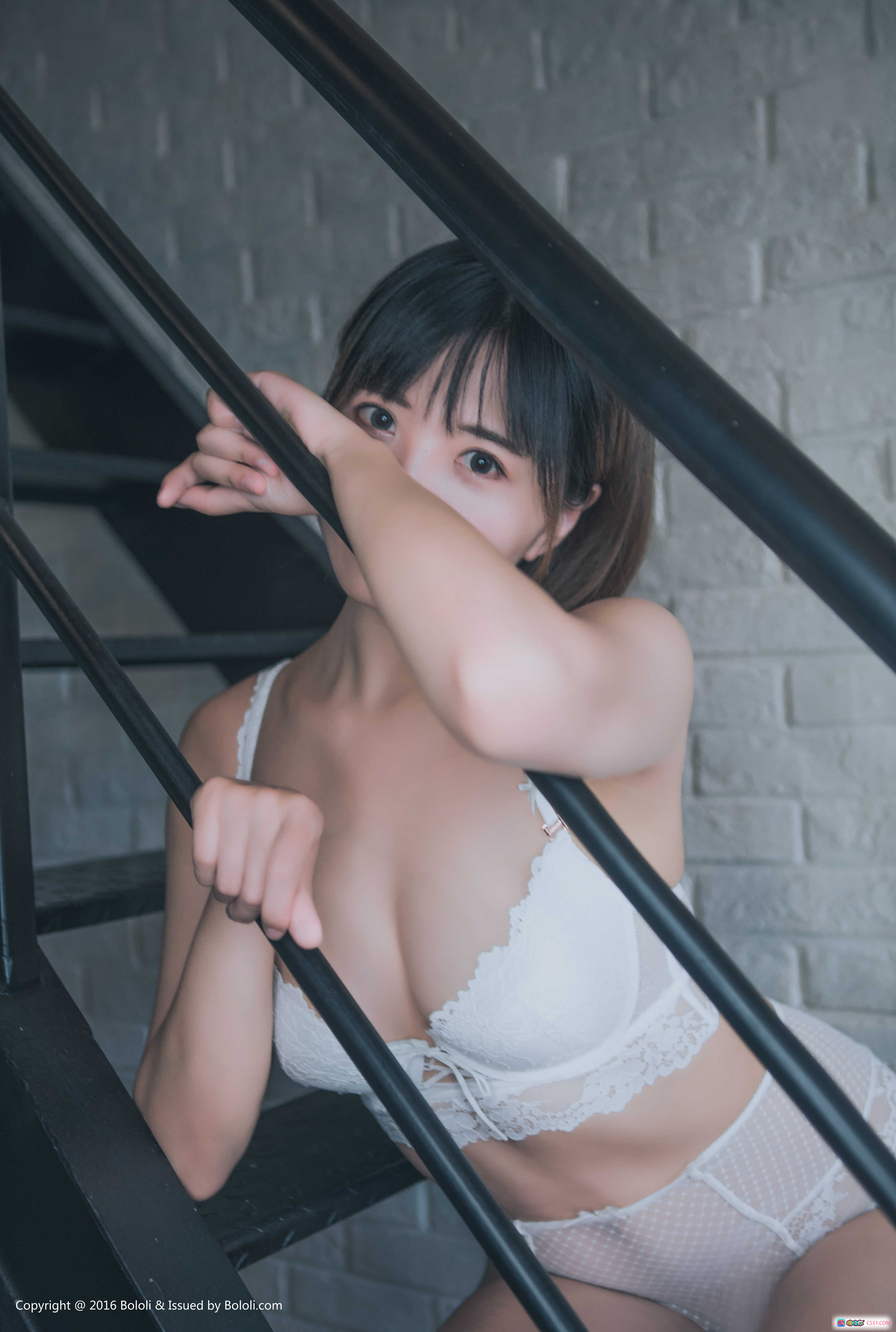 图片[10] - BoLoli波萝社VOL.105黑黑性感写真-灰色针织内衣+黑色皮沙发私房美拍-2017年8月19日发布 - 就要吻