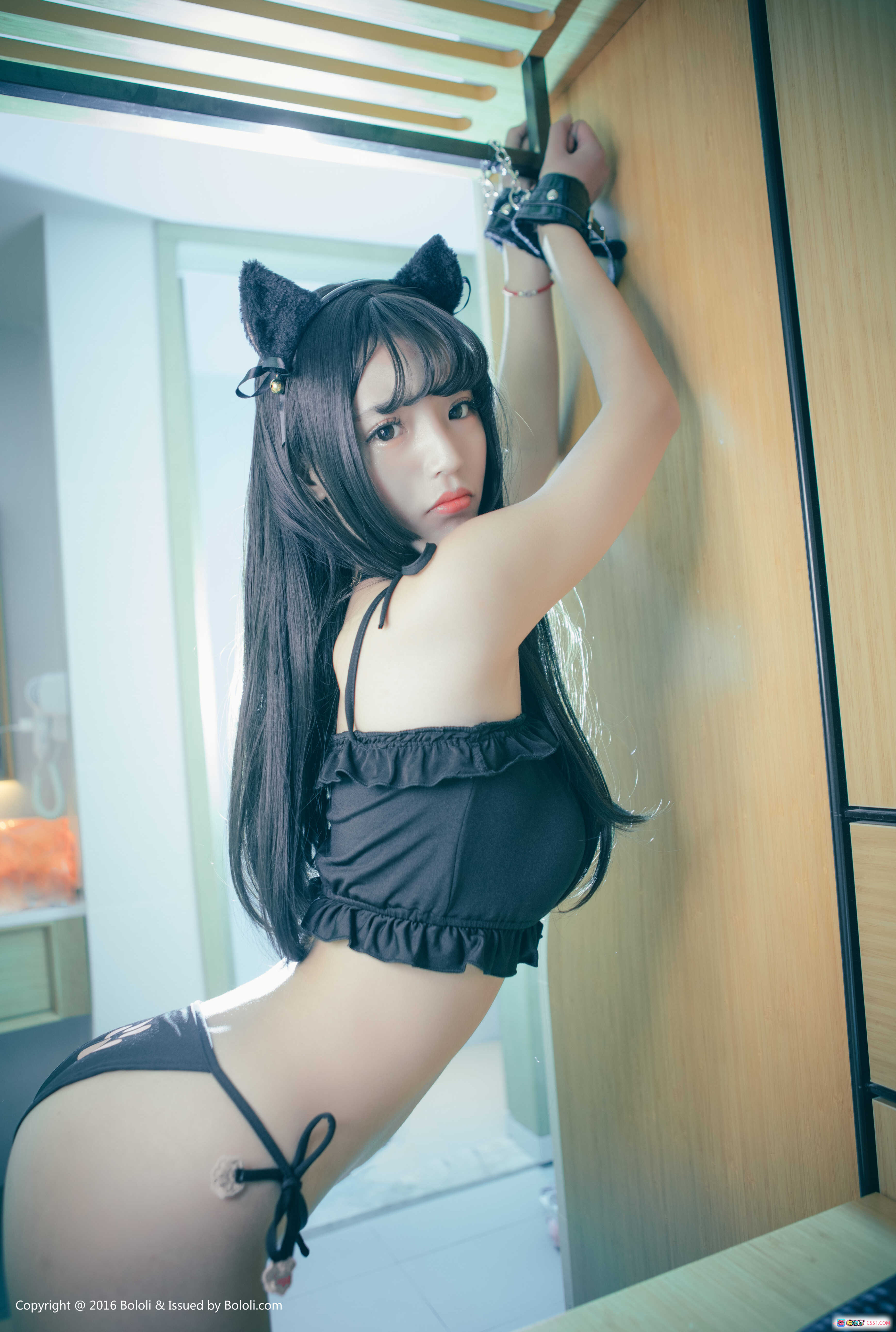 图片[10] - BoLoli波萝社VOL.121猫耳少女窗边自拍黑丝美腿写真 2017.09.21 40P高清图集 - 就要吻