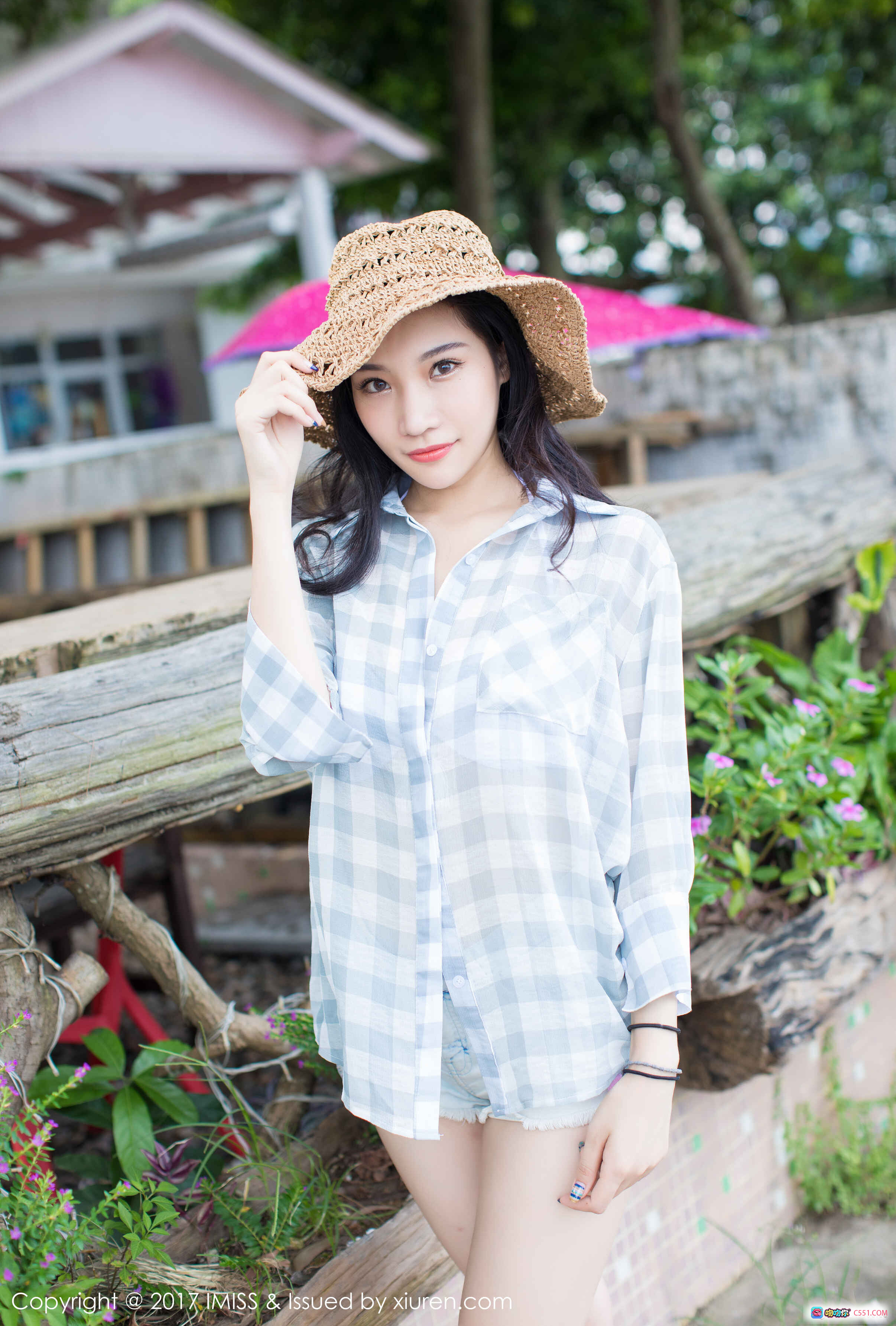 图片[7] - 小狐狸Sica海边写真｜白色比基尼+草帽沙滩风情｜IMiss爱蜜社VOL.182高清图集 - 就要吻