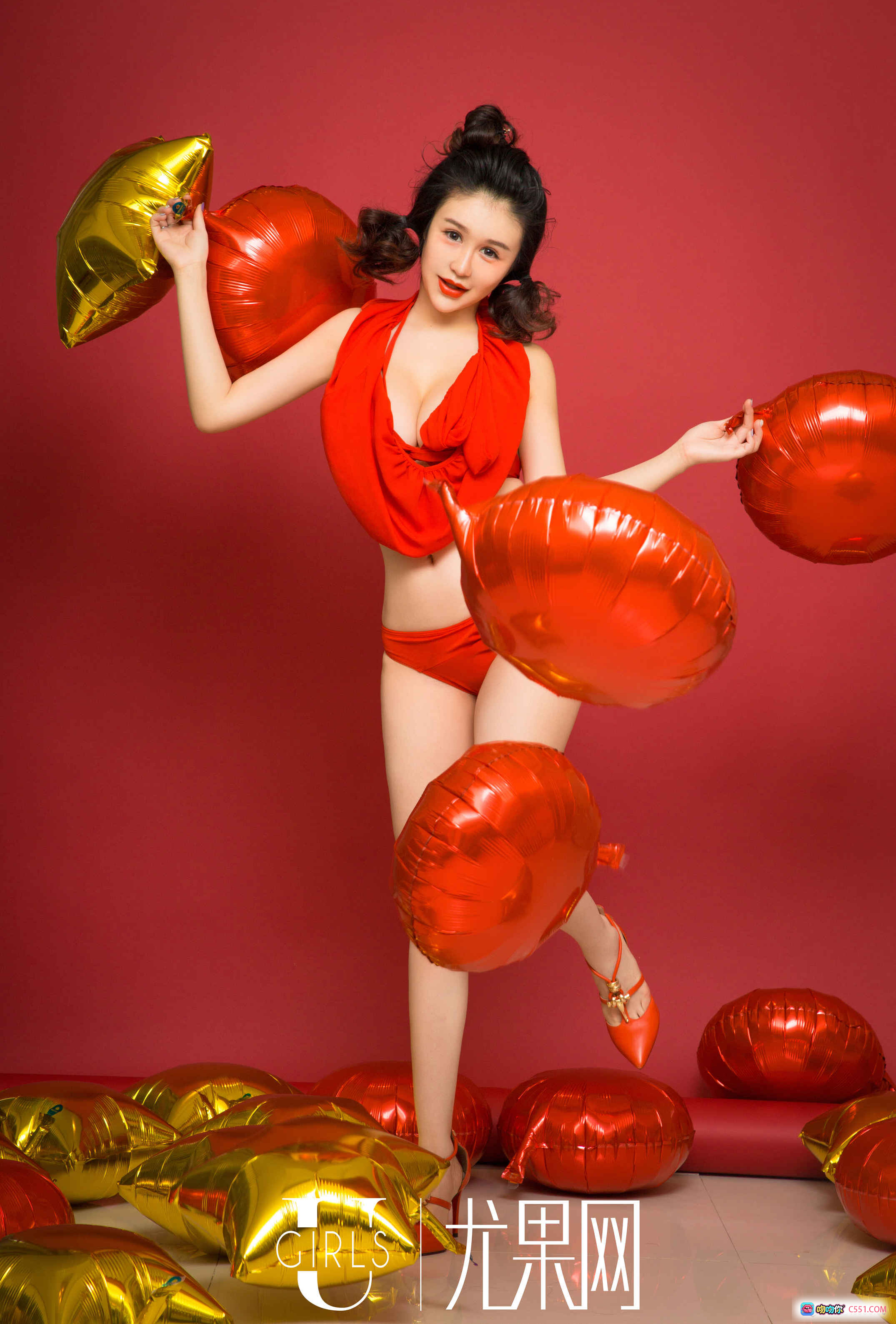 图片[8] - Ugirls尤果网2016新年特辑U239性感红黑内衣写真65P高清美图 - 就要吻