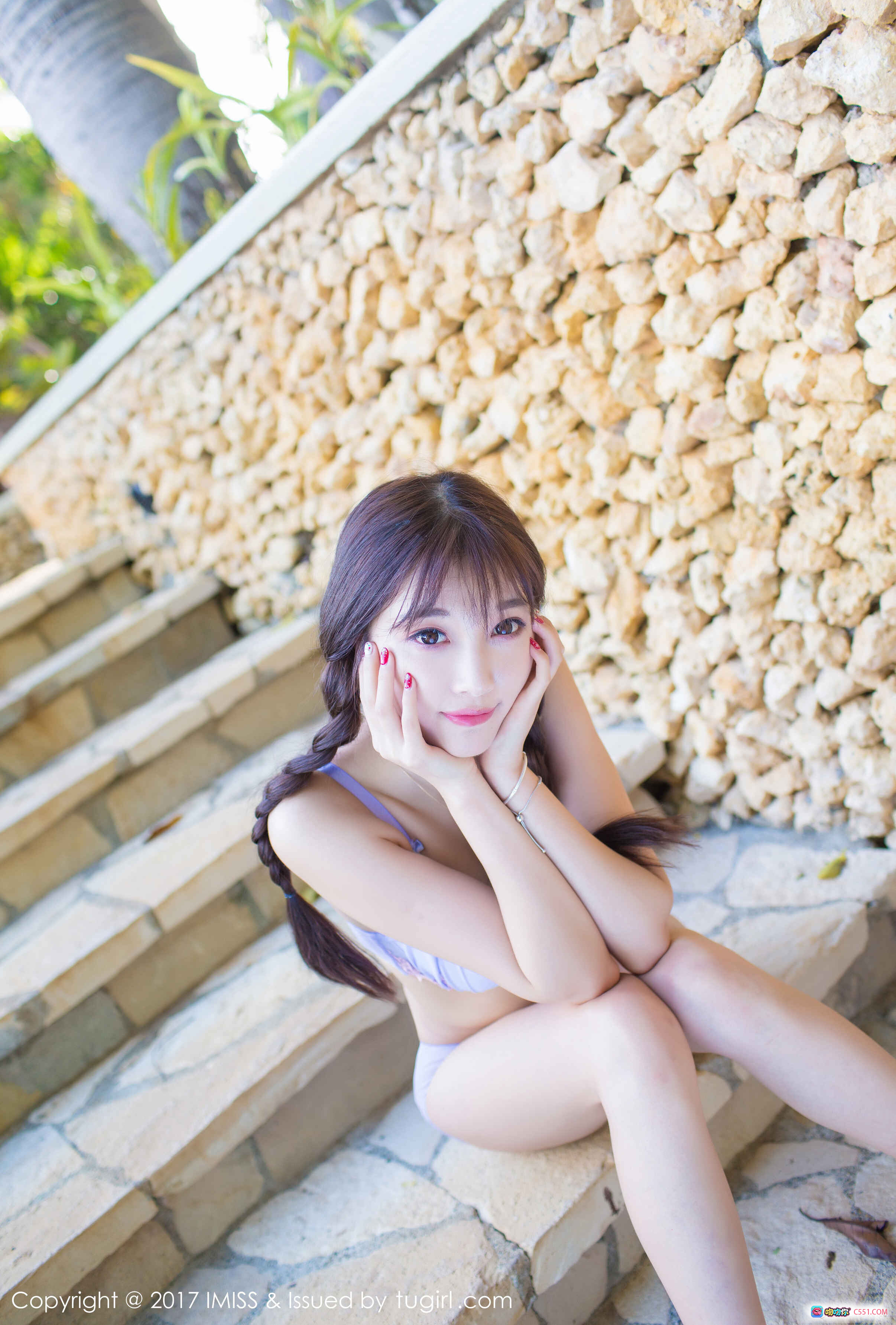 图片[10] - 杨晨晨Sugar甜美双马尾粉白女仆装私房写真 | IMiss爱蜜社2017 VOL.159高清图集 - 就要吻