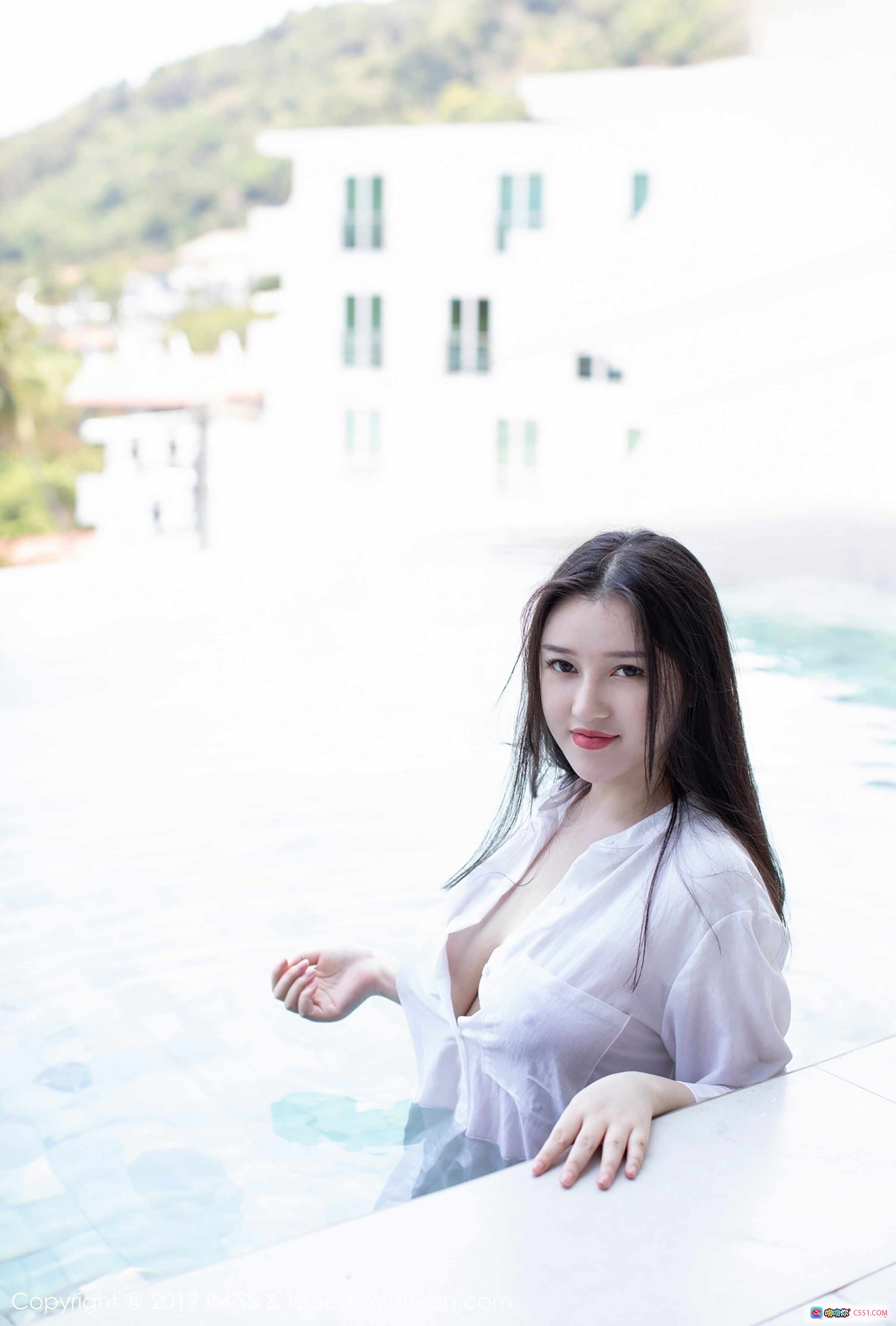 图片[3] - 恩一性感写真 | 黑丝美腿 | 丝绒抹胸 | 浴室私房 | IMiss爱蜜社2019 VOL.335 - 就要吻