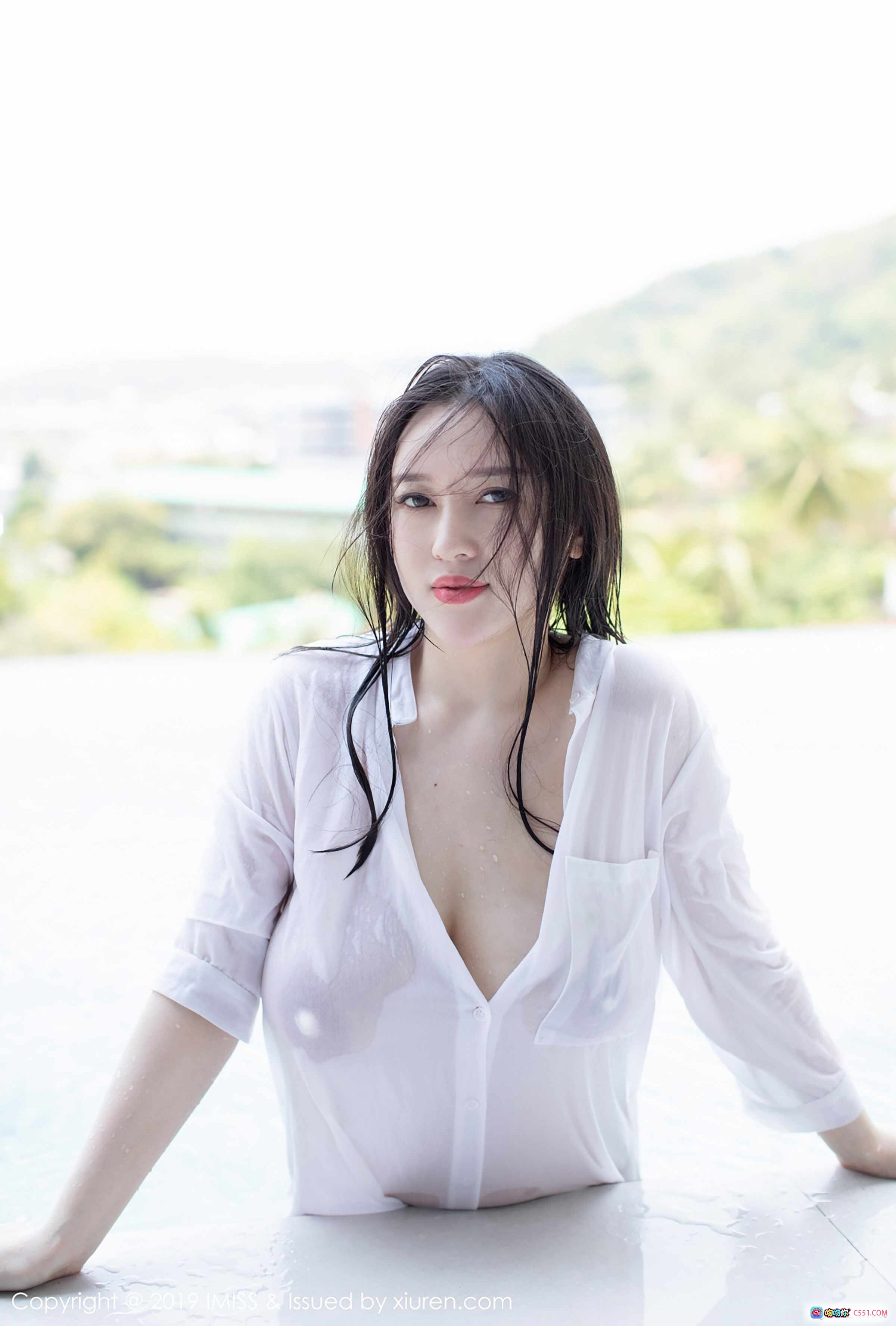 图片[8] - 恩一性感写真 | 黑丝美腿 | 丝绒抹胸 | 浴室私房 | IMiss爱蜜社2019 VOL.335 - 就要吻