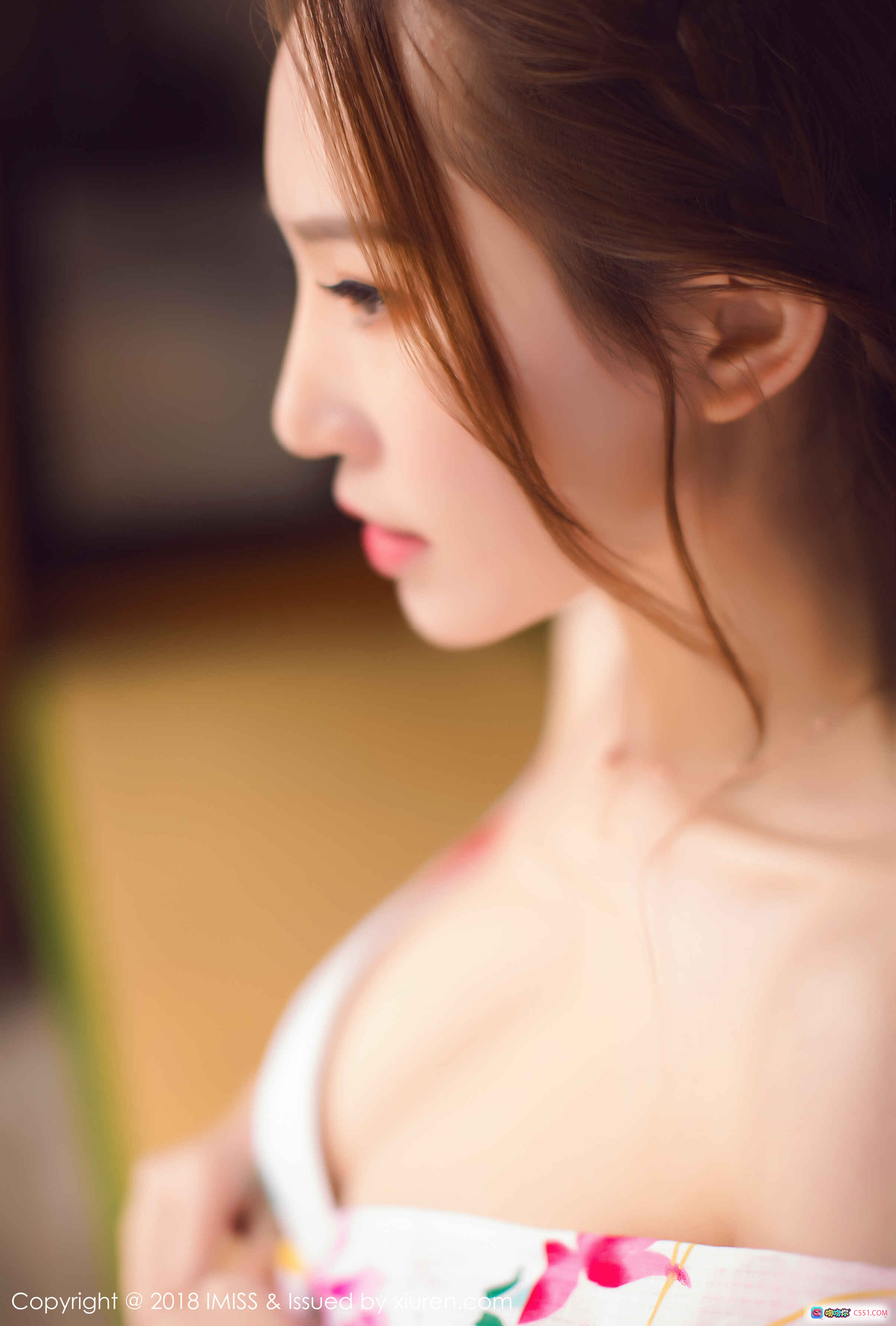 图片[4] - IMiss爱蜜社2018.06.06 VOL.252 Katrina日系和风写真 白底花卉浴衣 美女外景自然光人像摄影 - 就要吻