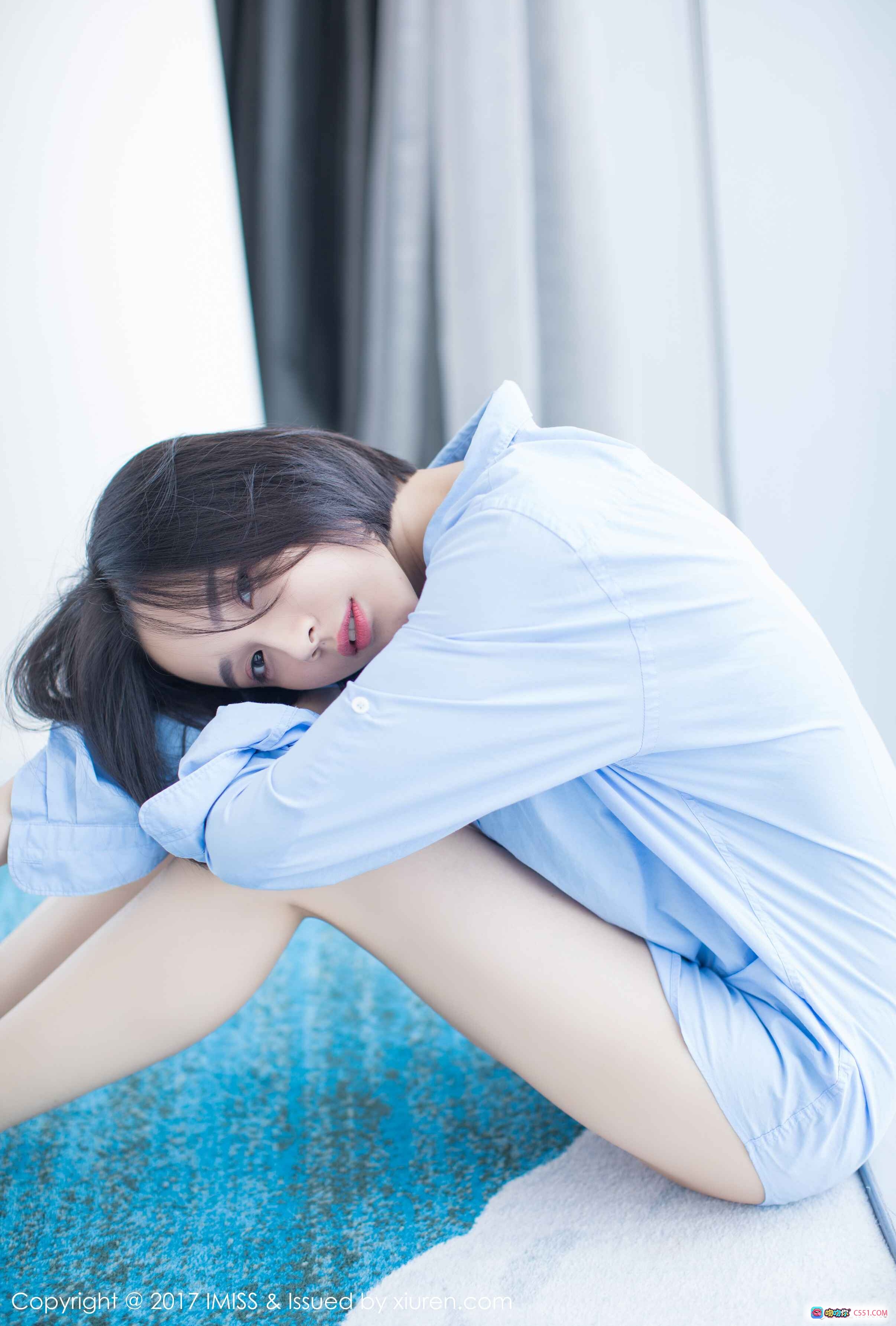 图片[6] - Livia清新短发蓝衬衫写真 | IMiss爱蜜社2017.08.08 VOL.178 | 49+1P高质私房美图 - 就要吻