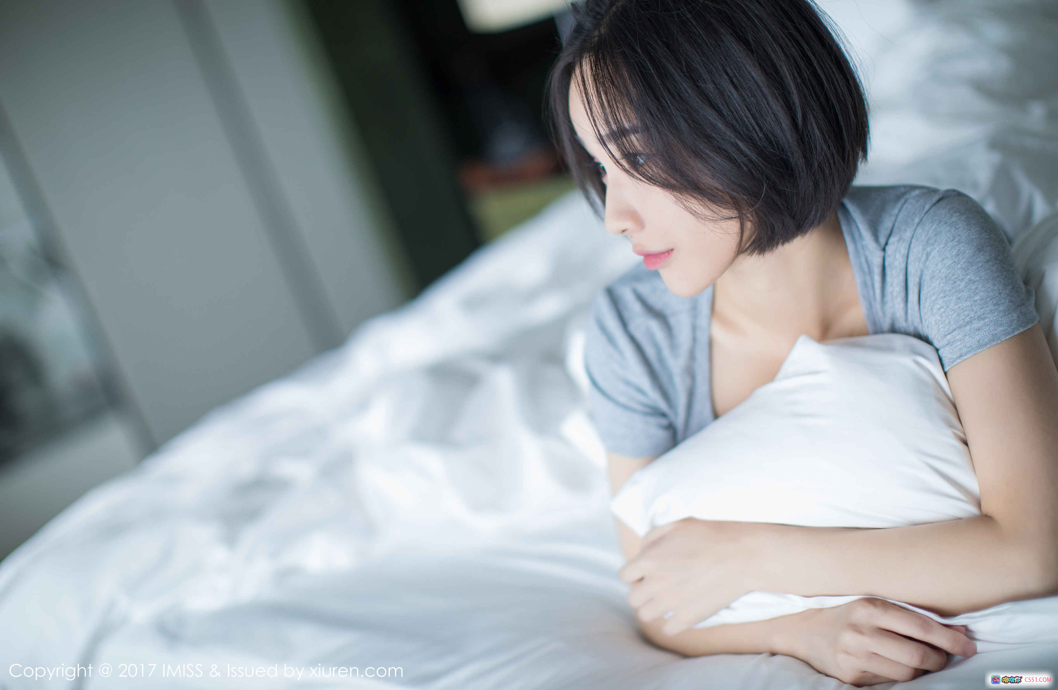 图片[7] - Livia清新短发蓝衬衫写真 | IMiss爱蜜社2017.08.08 VOL.178 | 49+1P高质私房美图 - 就要吻