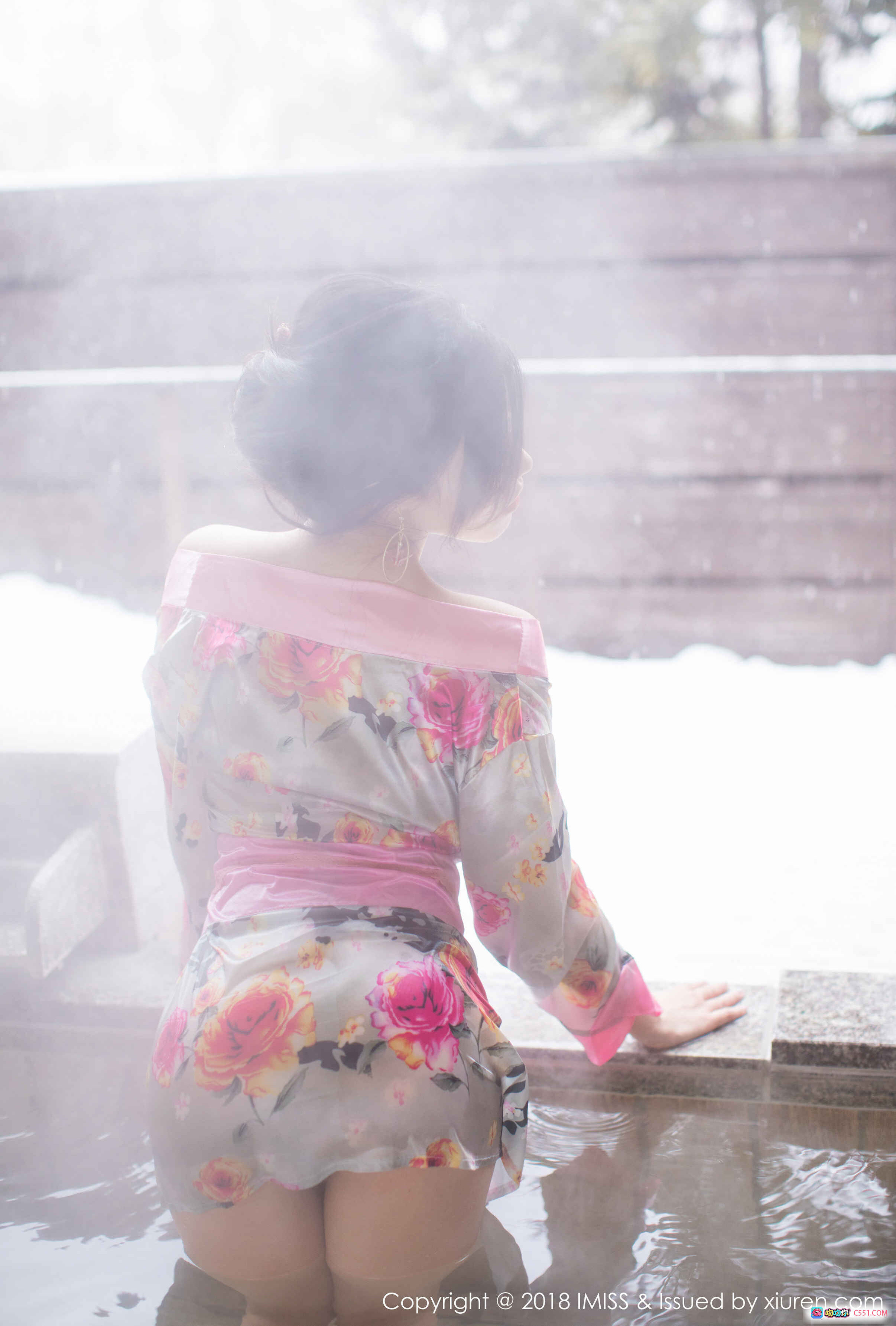 图片[7] - 许诺Sabrina温泉写真｜花色和服浴池美拍｜IMiss爱蜜社2018 VOL.221高清图集 - 就要吻