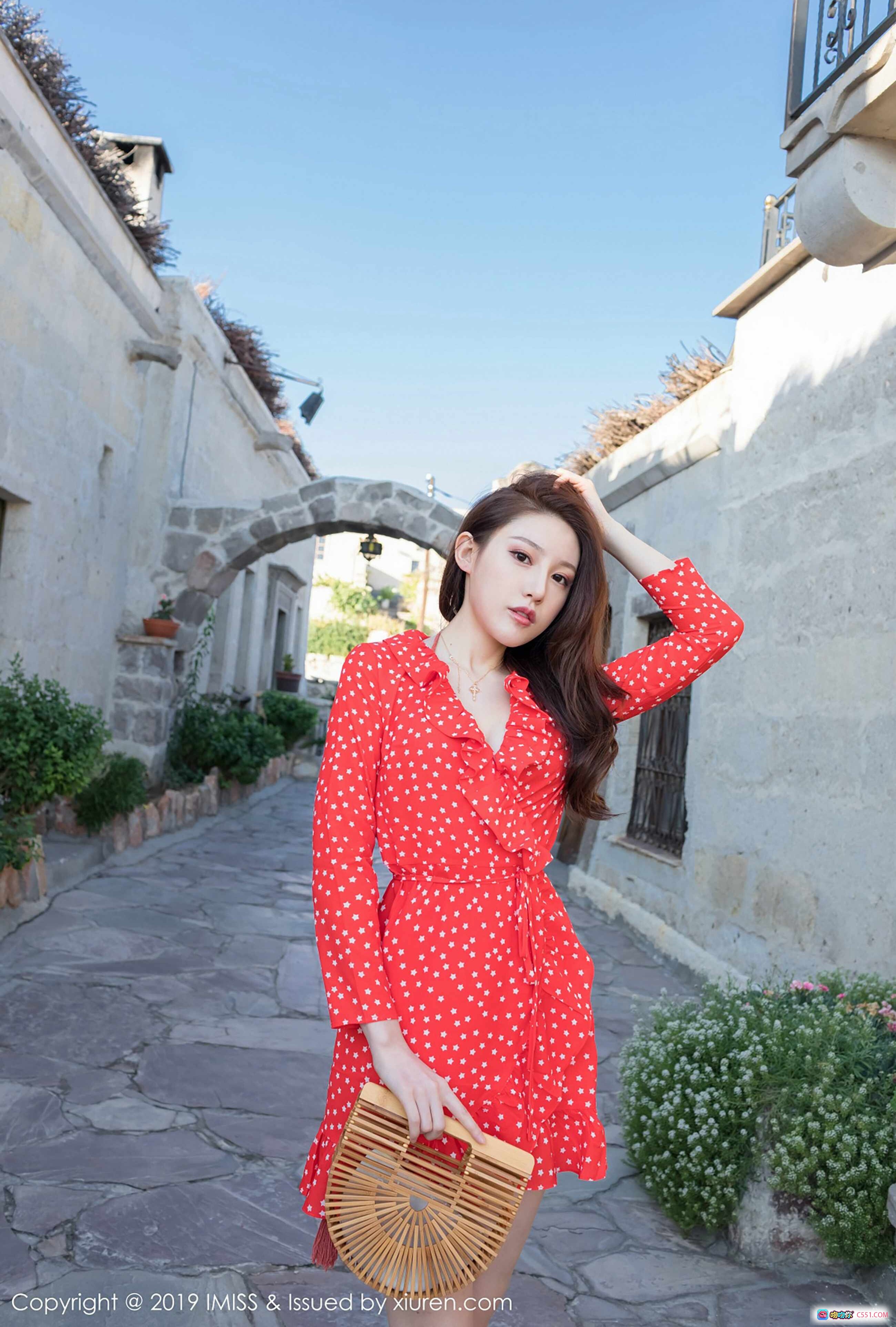 图片[3] - IMiss爱蜜社Lynn刘奕宁2019年泳装写真 石墙葡萄藤背景清新自然风比基尼美拍 - 就要吻