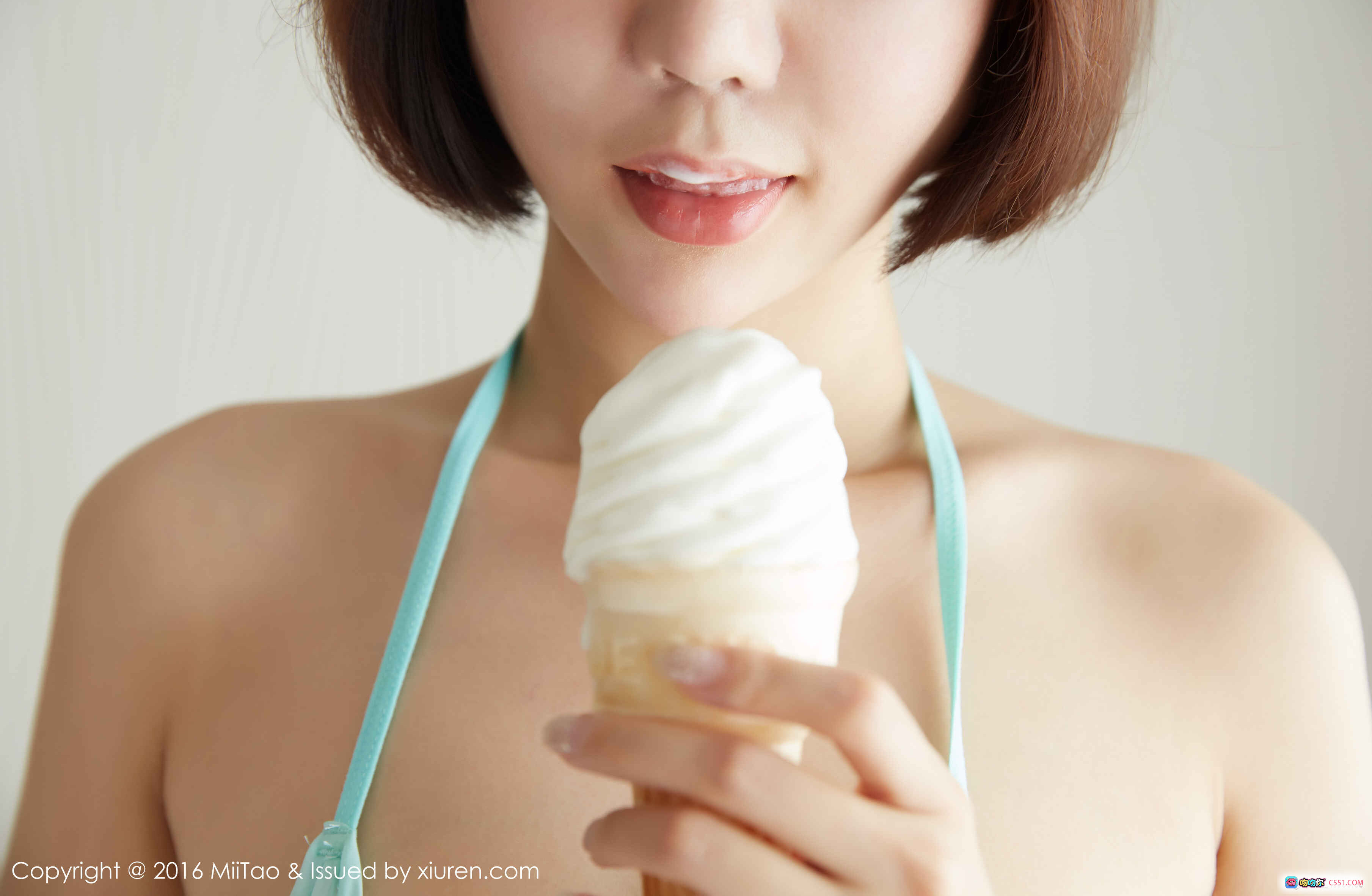 图片[6] - 李梦婷蜜桃社2016写真 Vol.024 浅蓝比基尼短发性感私房照 50+张高清图集 - 就要吻