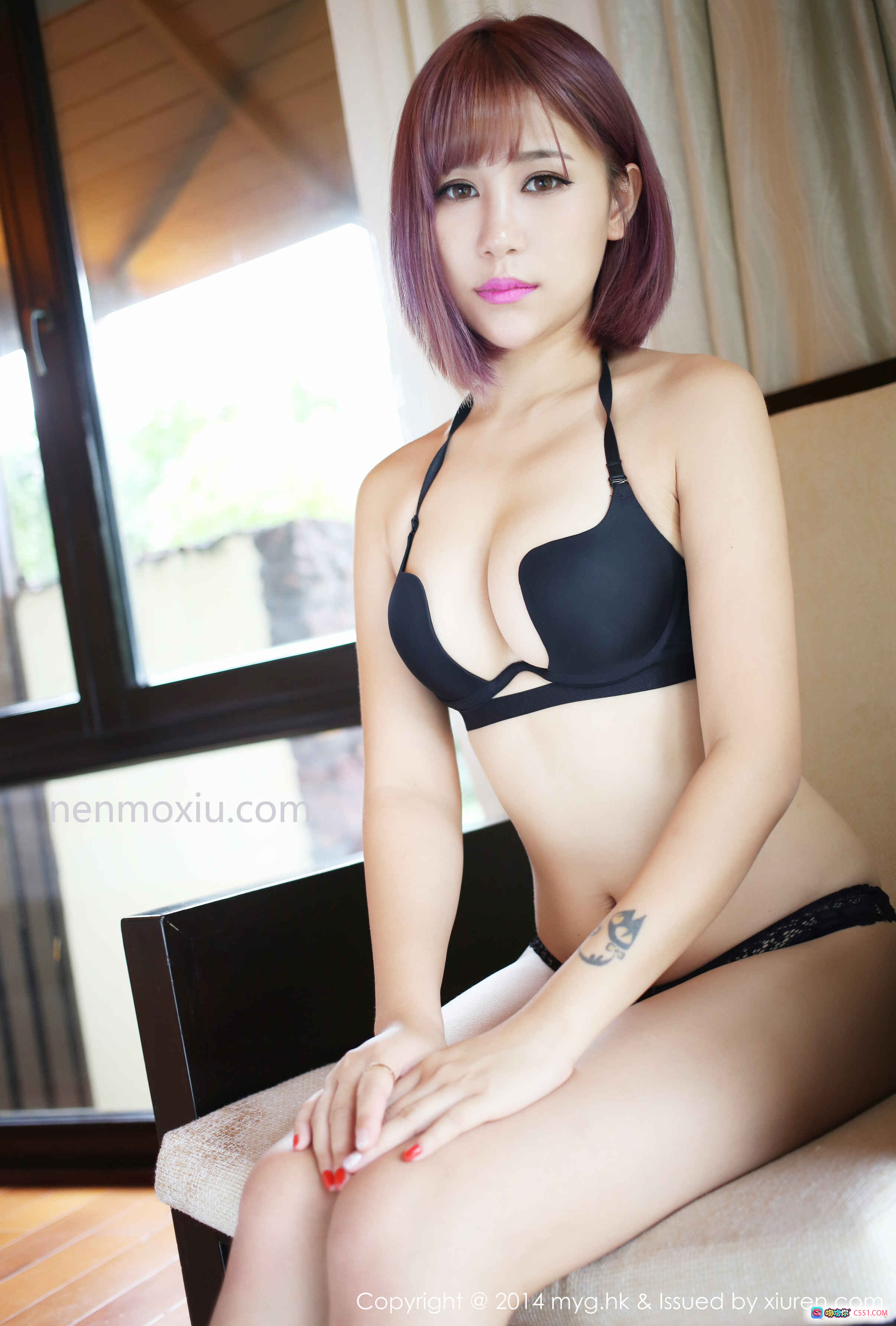 图片[6] - MyGirl美媛馆Fiona伊雨蔓粉色蕾丝内衣写真 2014年9月Vol.054 短发花饰甜美私房床照 - 就要吻