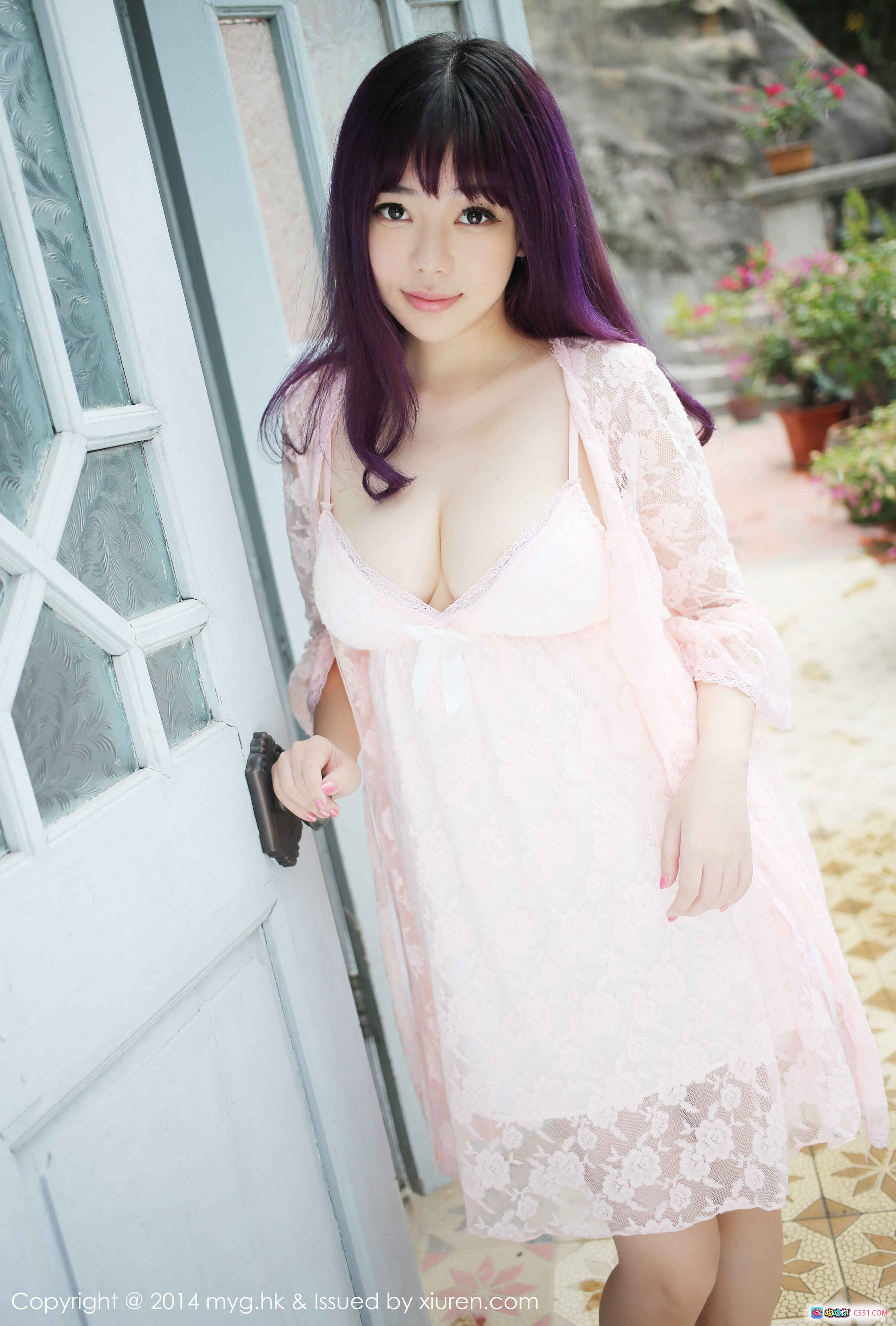 图片[5] - 刘飞儿Faye紫发格纹内衣写真 – MyGirl美媛馆Vol.078 2014.11.18 甜美性感私房美图 - 就要吻