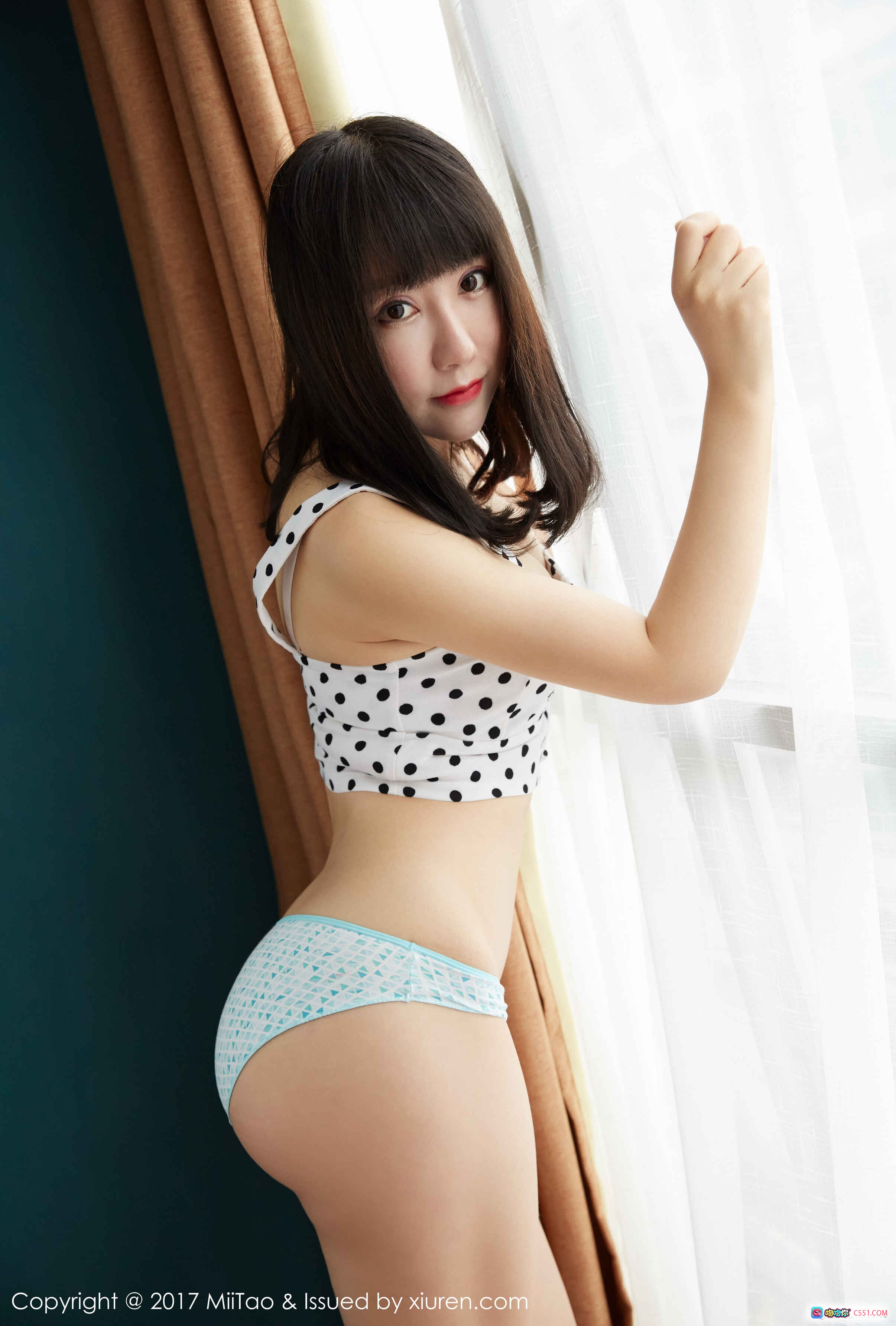 图片[5] - MiiTao蜜桃社雪碧2017.06.19 Vol.068 黑色蕾丝内衣性感写真 皮沙发私房美图 51张高清图集 - 就要吻