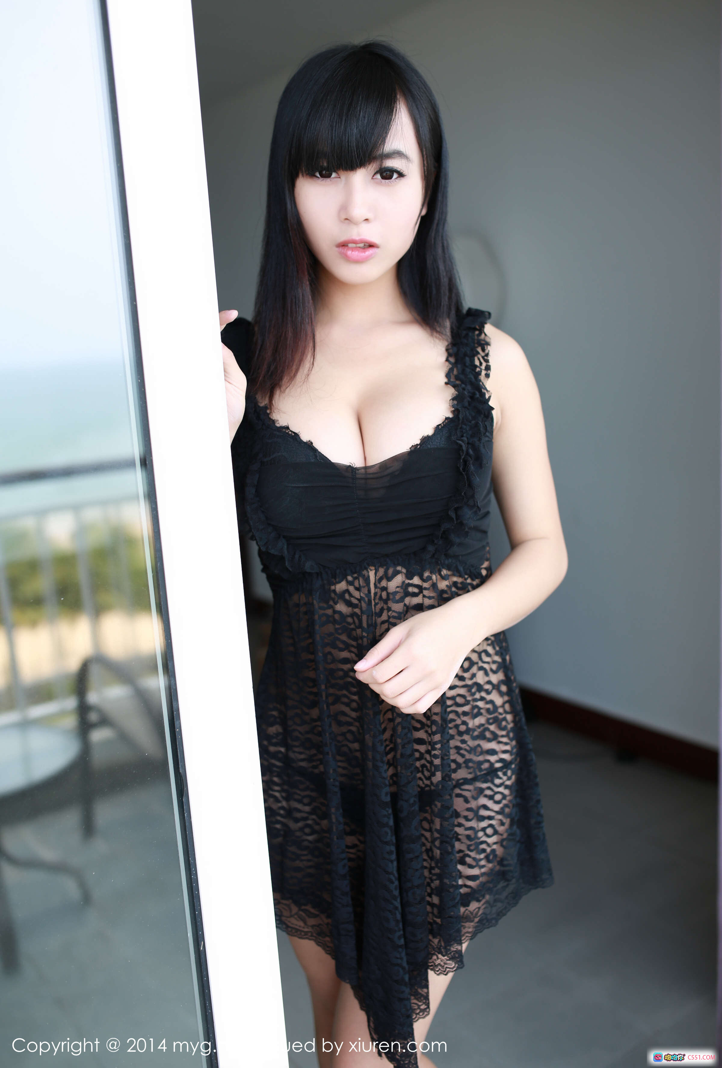 MyGirl美媛馆黄可Christine黑色蕾丝睡裙性感写真2014年8月25日Vol.033高清69P - 就要吻