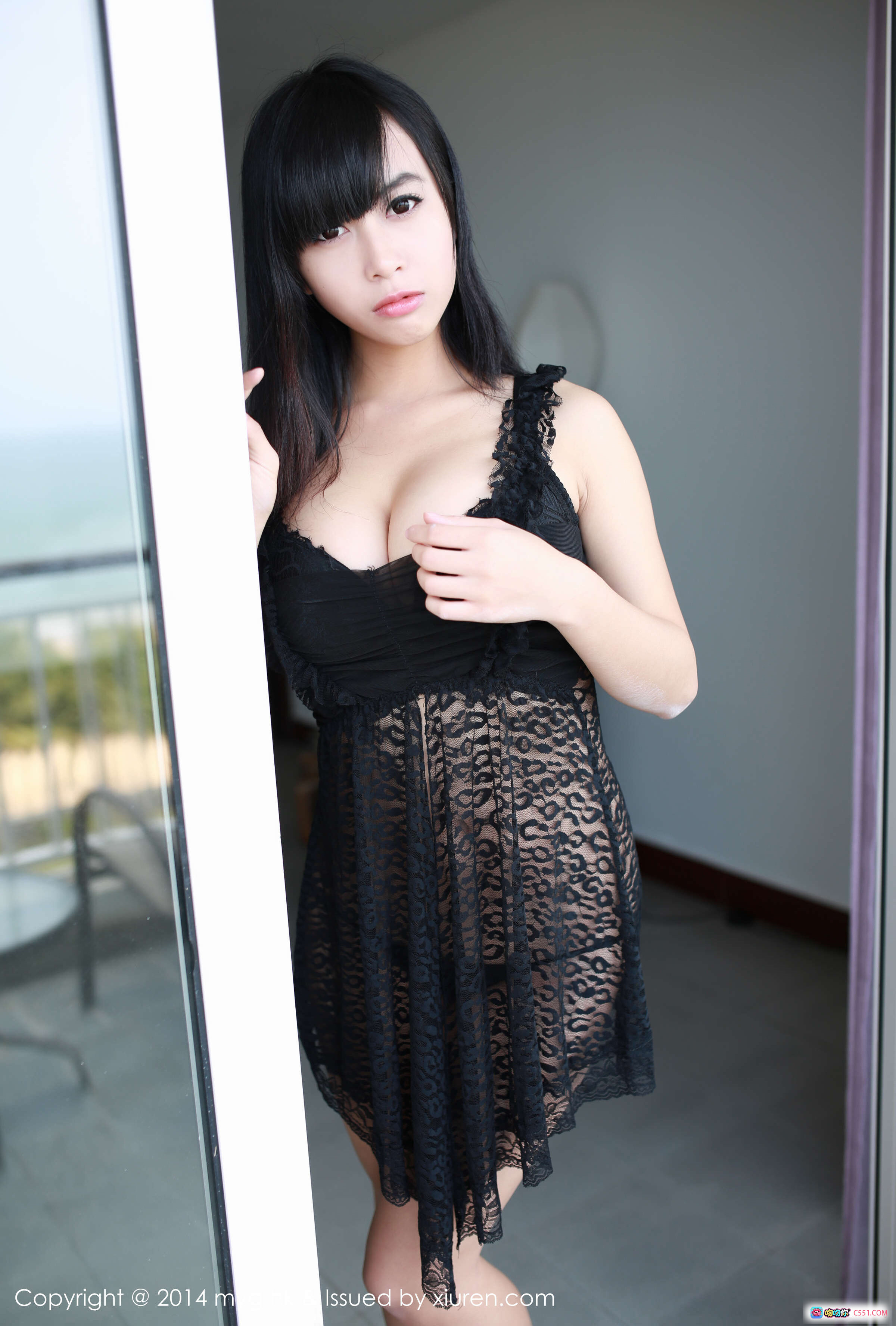 图片[8] - MyGirl美媛馆黄可Christine黑色蕾丝睡裙性感写真2014年8月25日Vol.033高清69P - 就要吻