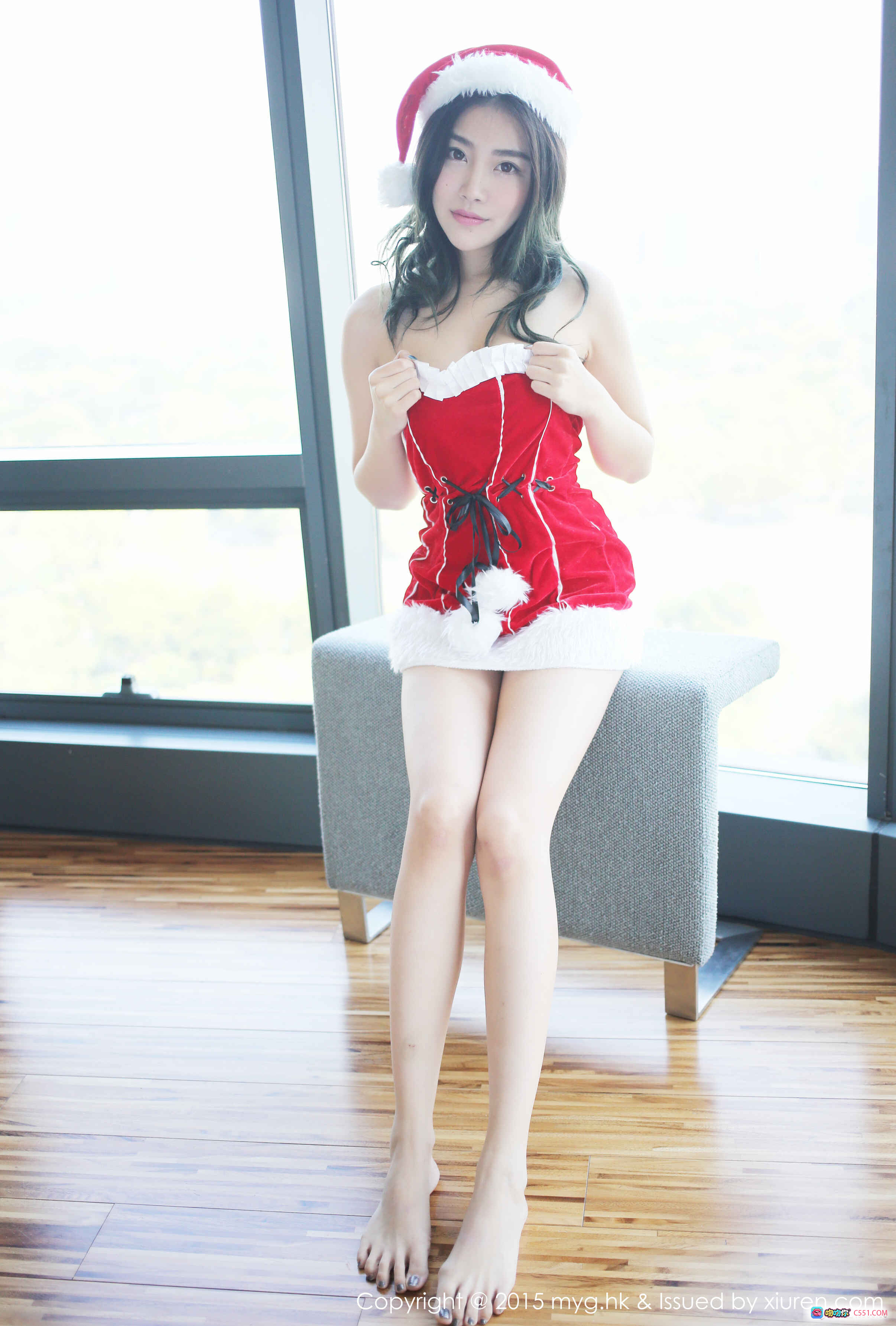 图片[10] - 许诺Sabrina夜景写真 | 白色无袖上衣+黑色皮裙 | 高清美腿坐姿 | MyGirl美媛馆Vol.090 2015.01.06 - 就要吻