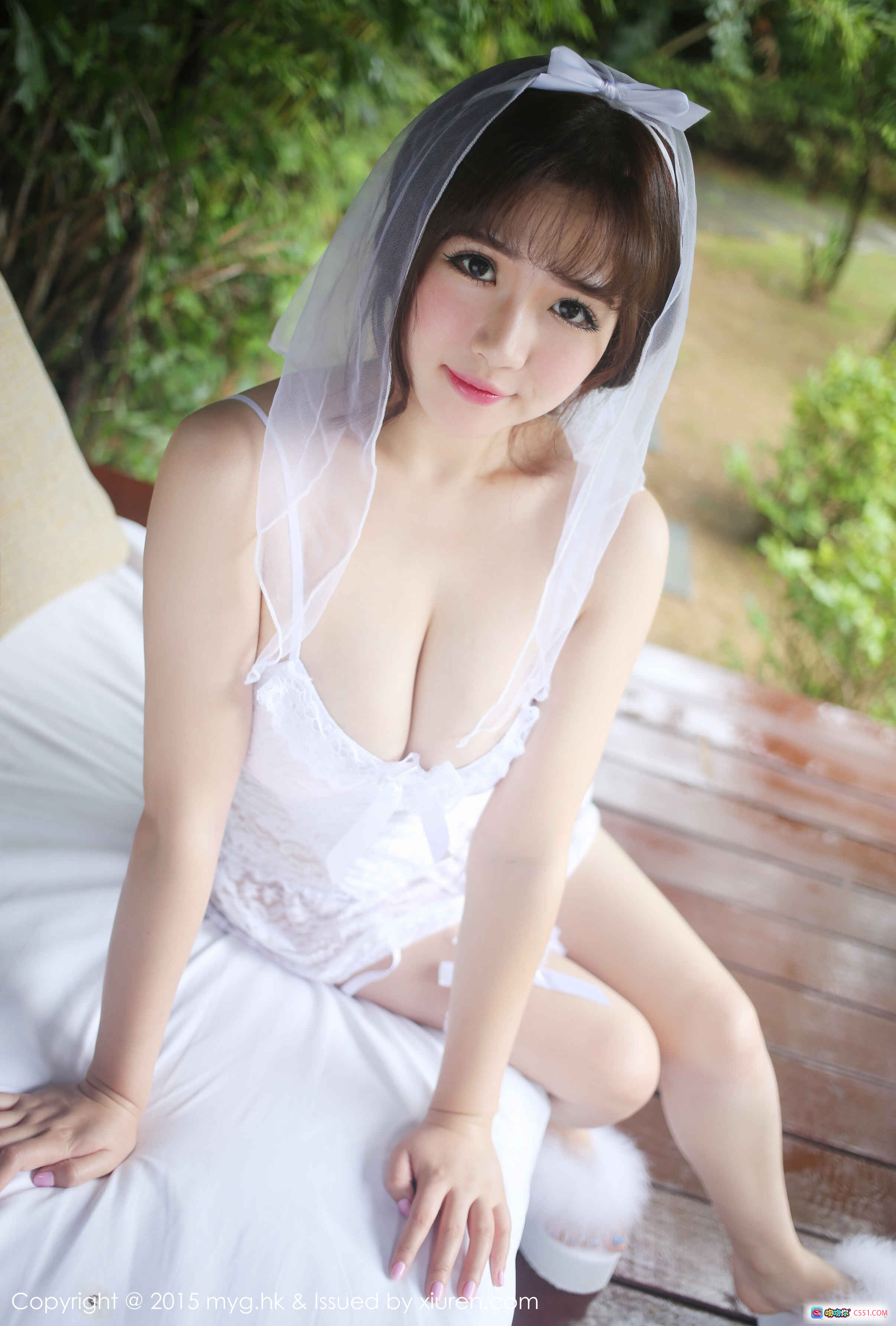 图片[9] - MyGirl美媛馆徐cake白色蕾丝婚纱内衣写真 甜美新娘造型户外私房美腿诱惑 2015 Vol.165高清图集 - 就要吻