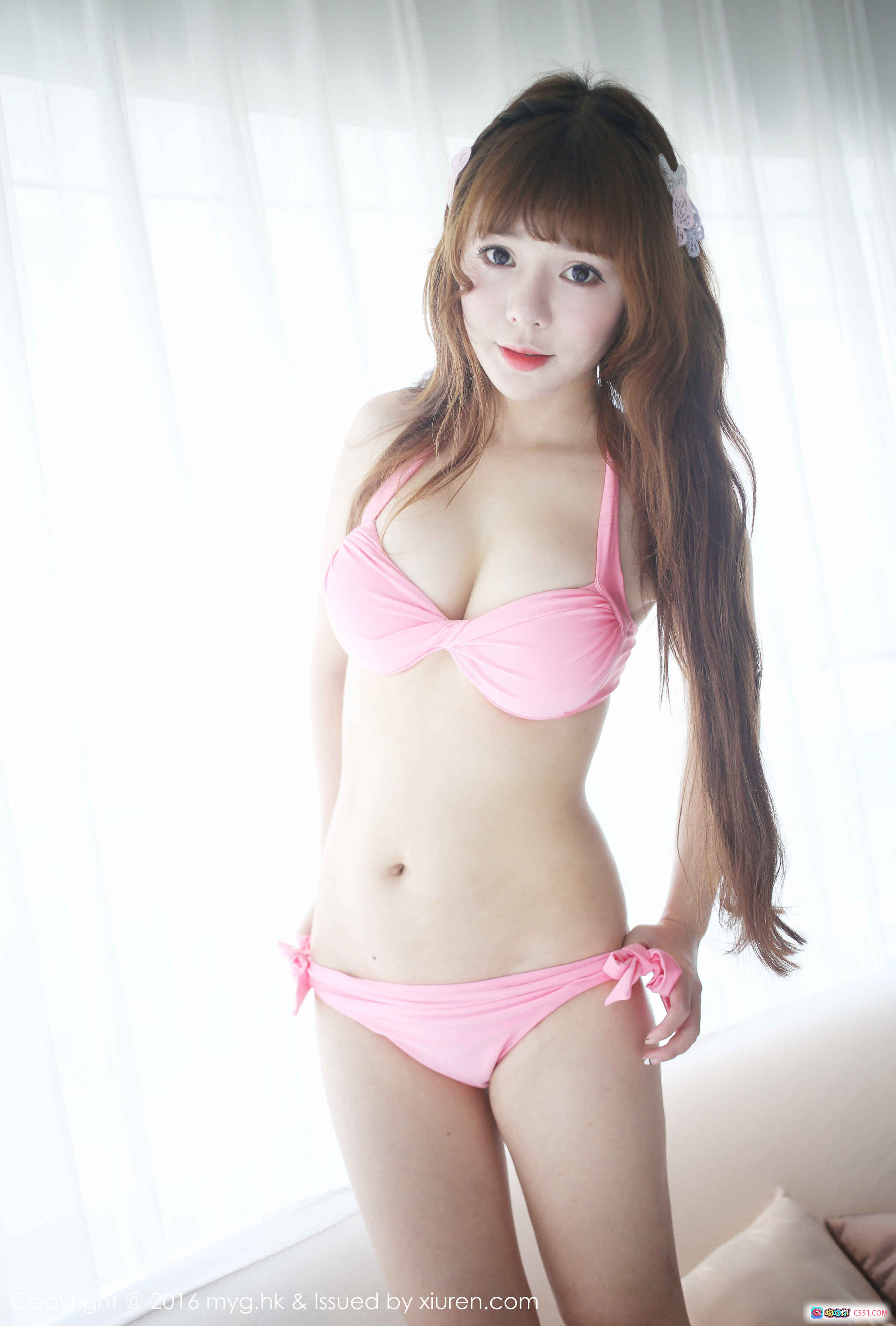 图片[8] - 粉芭比VV性感写真 | MyGirl美媛馆2016.09.12 Vol.225 | 粉色比基尼少女 | 清新窗帘背景 | 甜美长发造型 | 高清52图集 - 就要吻