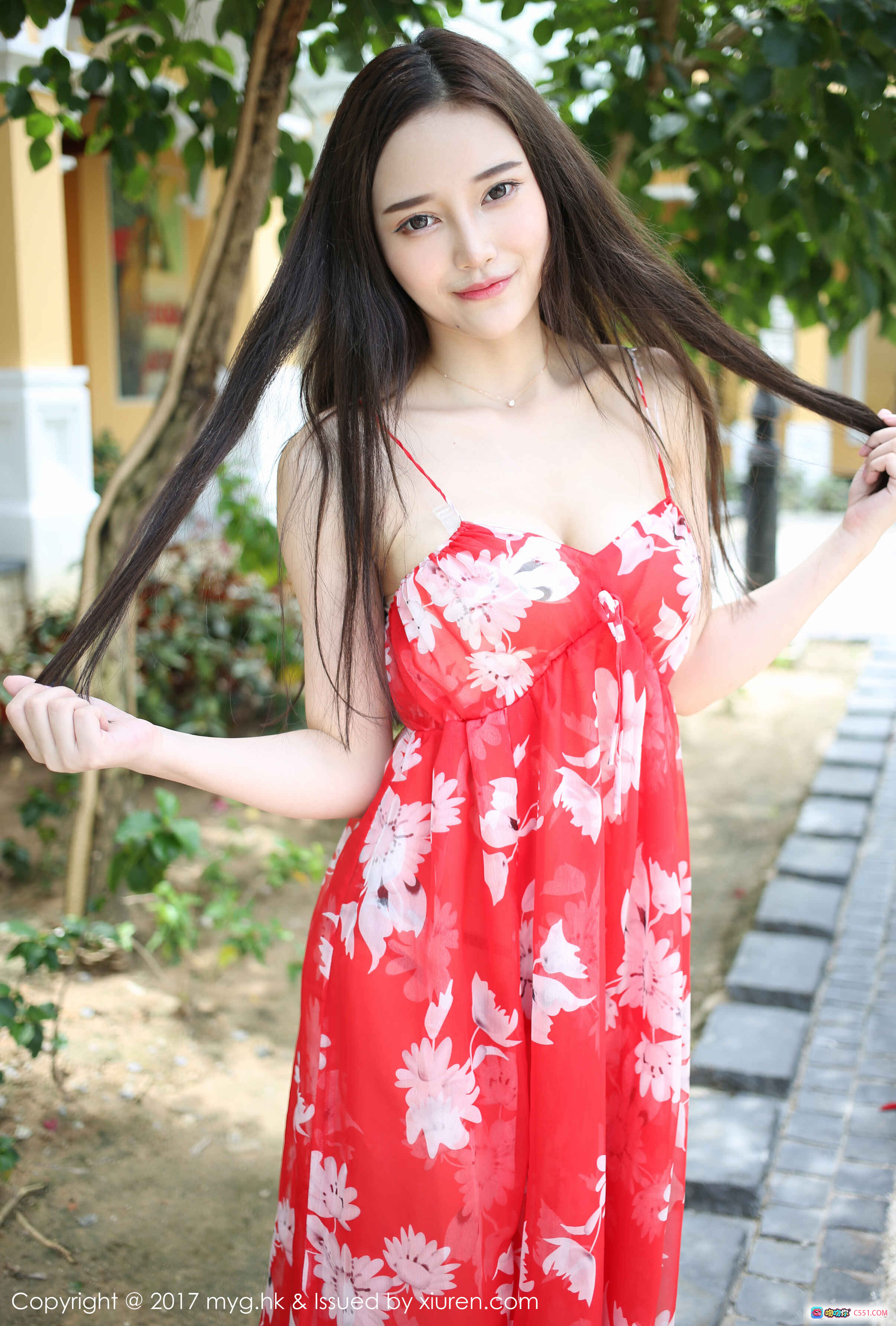 图片[6] - 唐琪儿泳装写真 | 红色花卉比基尼 | 沙滩躺椅美拍 | MyGirl美媛馆Vol.254 | 2017夏日风情 - 就要吻