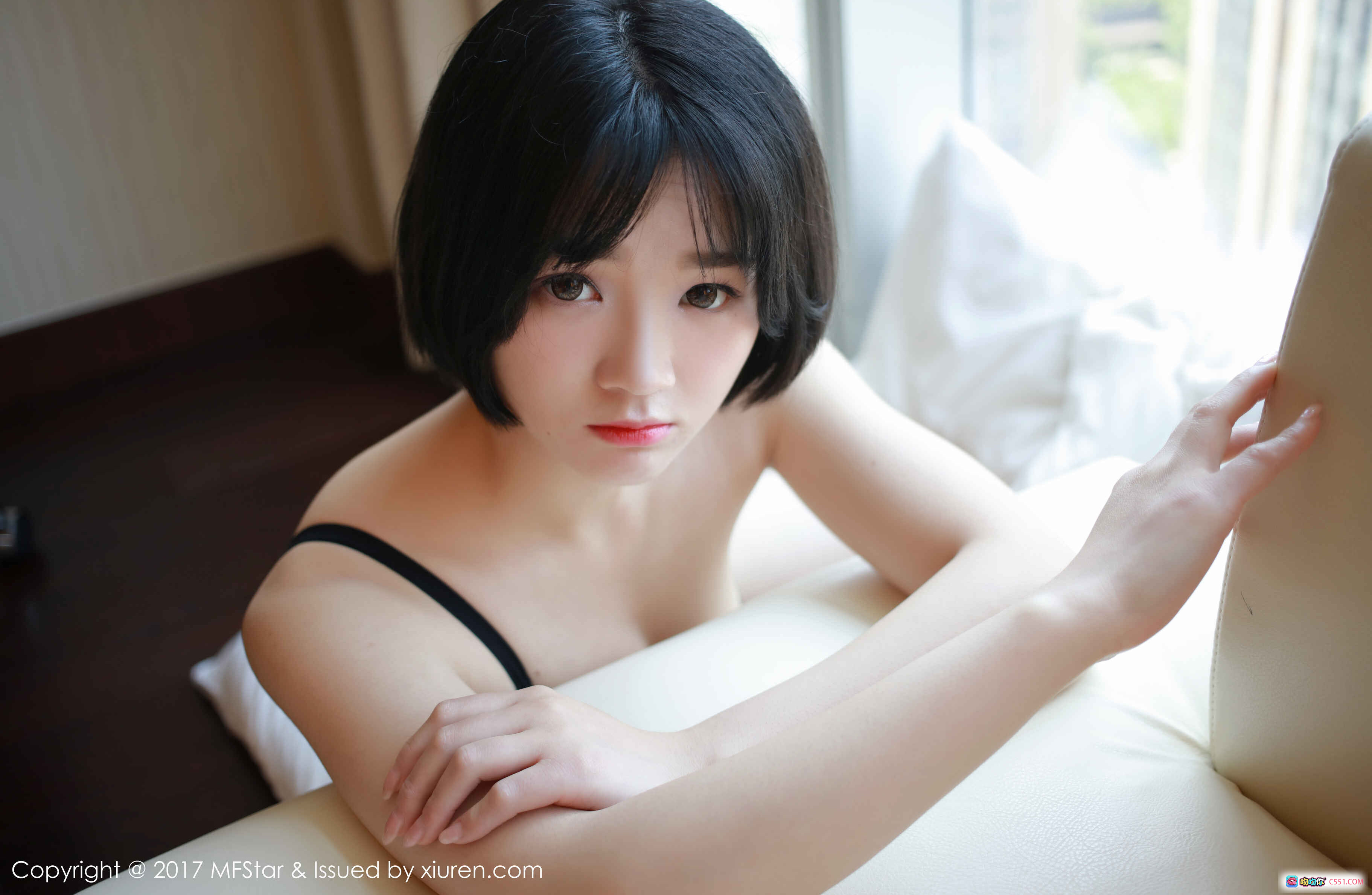 图片[4] - MFStar模范学院悦爷妖精2017.10.26 Vol.110 黑色蕾丝内衣短发少女私房写真高清美图 - 就要吻