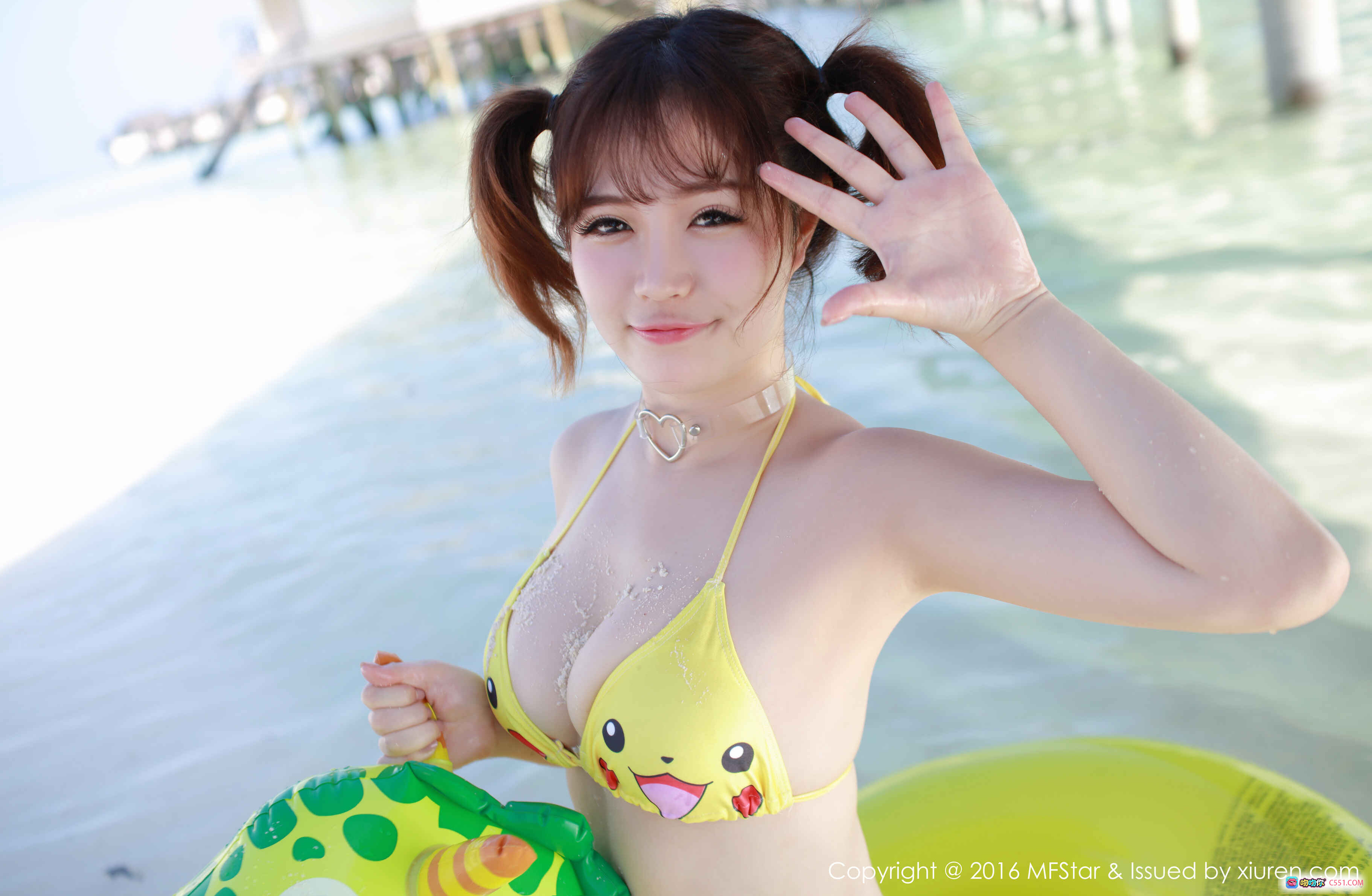图片[5] - 徐cake Pikachu比基尼海滩写真 | MFStar模范学院Vol.056 | 双马尾少女阳光泳装大片 - 就要吻