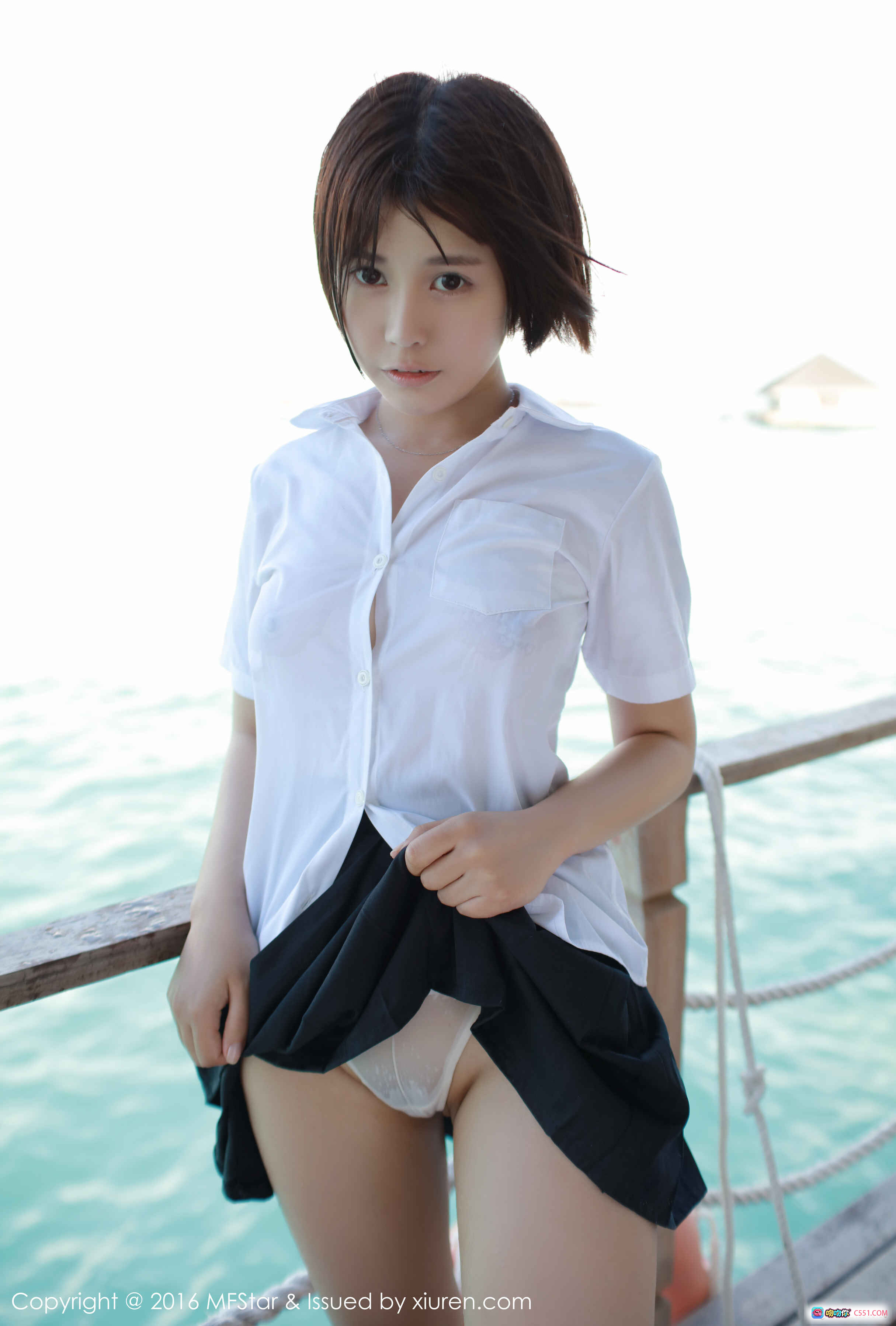 图片[3] - MFStar模范学院Evelyn艾莉沙滩比基尼写真 2016 Vol.057 短发少女纹身性感泳装50P高清图集 - 就要吻