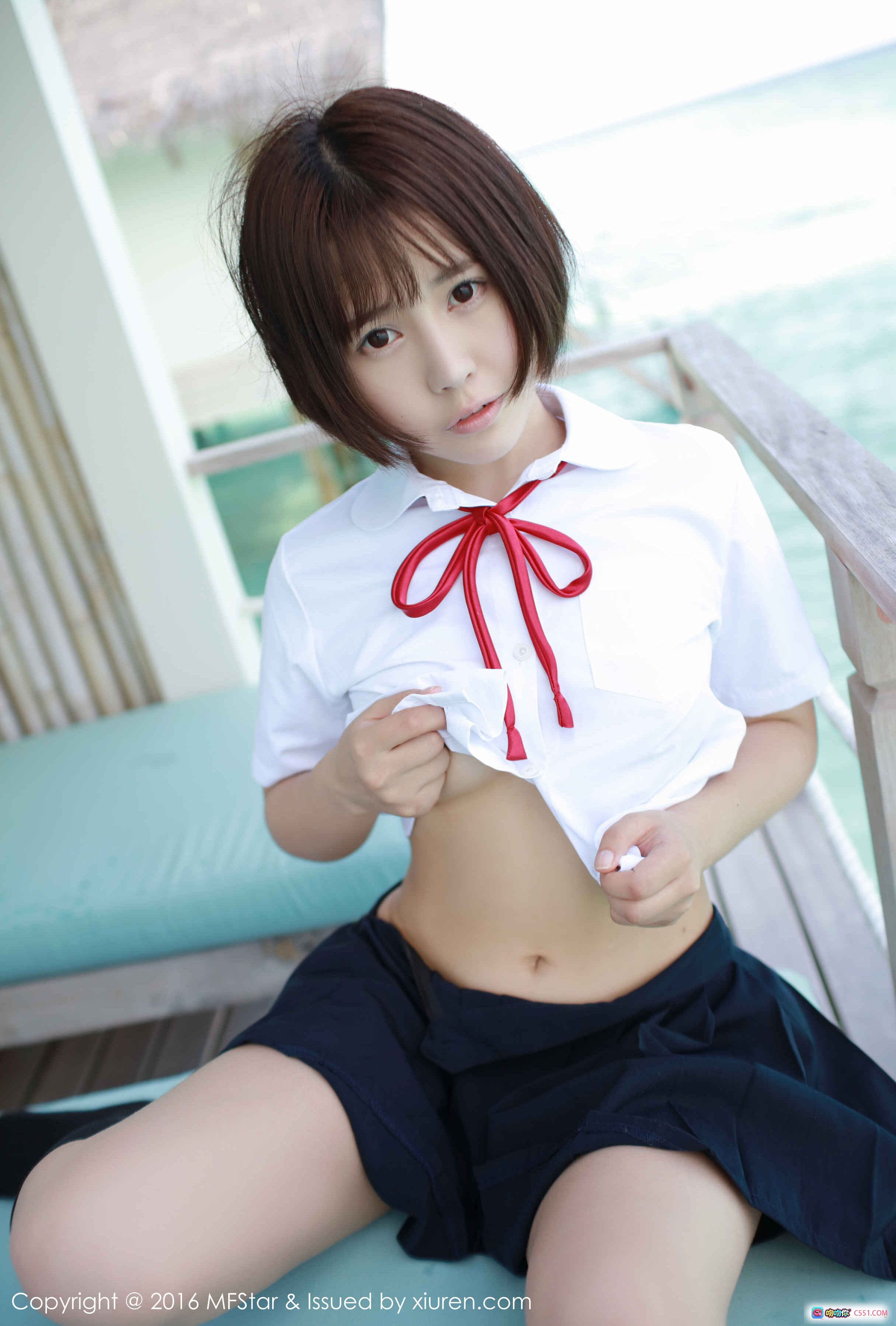 图片[9] - MFStar模范学院Evelyn艾莉沙滩比基尼写真 2016 Vol.057 短发少女纹身性感泳装50P高清图集 - 就要吻